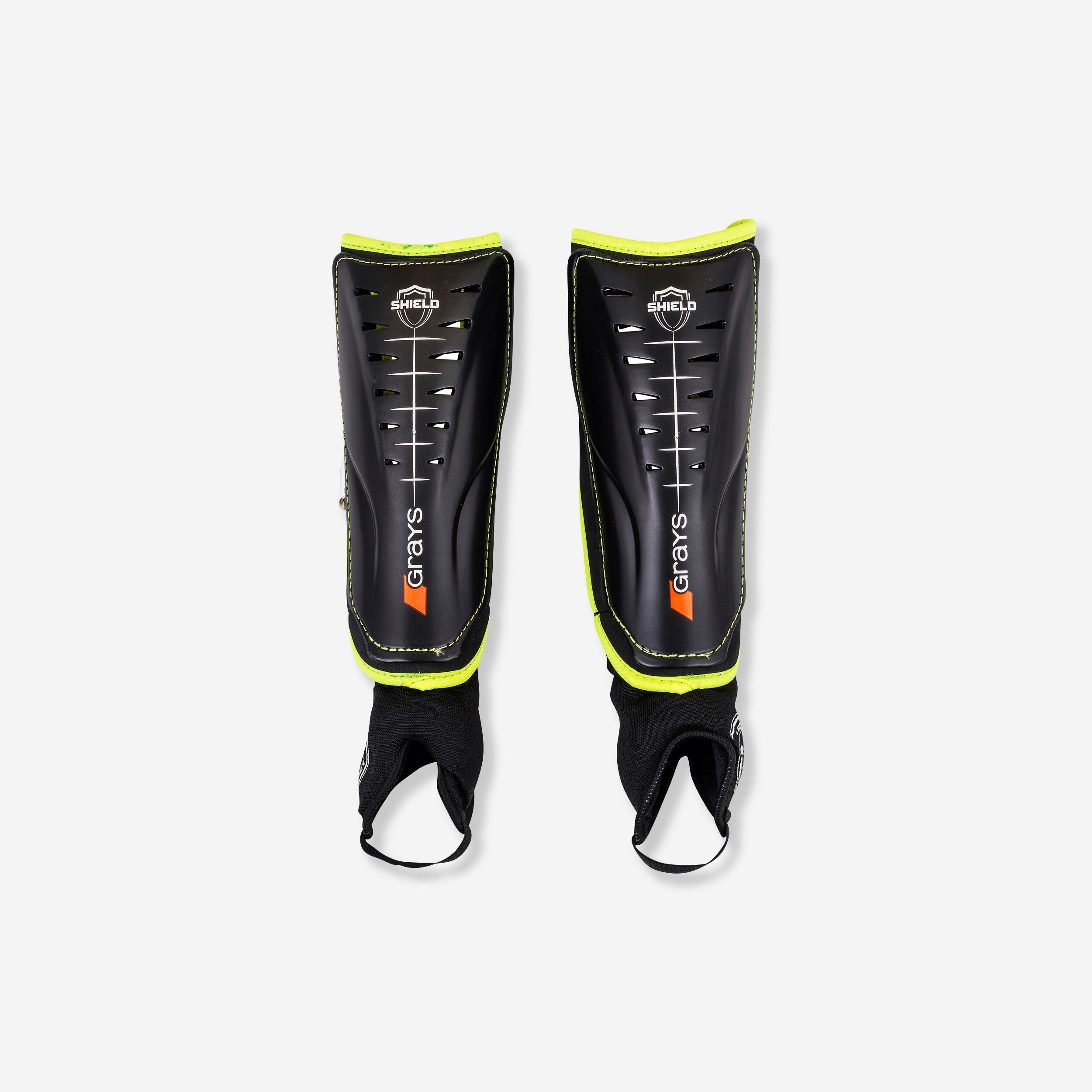 Kids'/Adult Low Intensity Field Hockey Shin Guard Shield - Black/Yellow