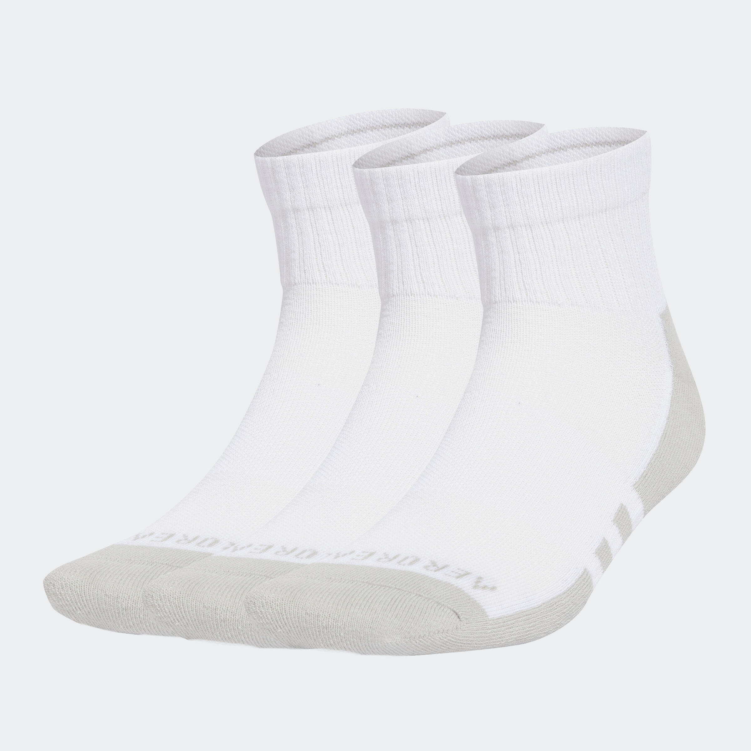 3-Stripe Low Socks - White