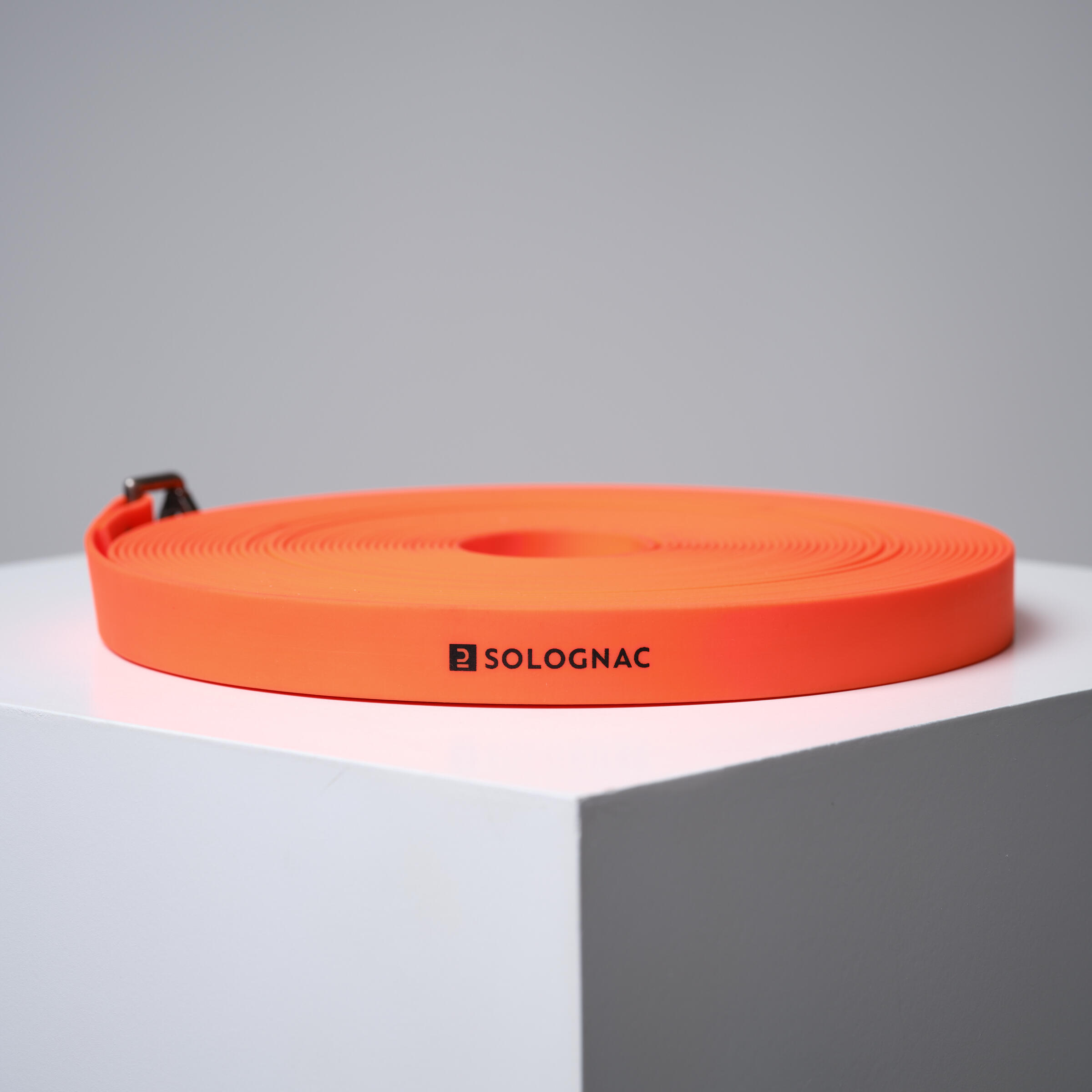 Flat lanyard for dogs 15m neon orange