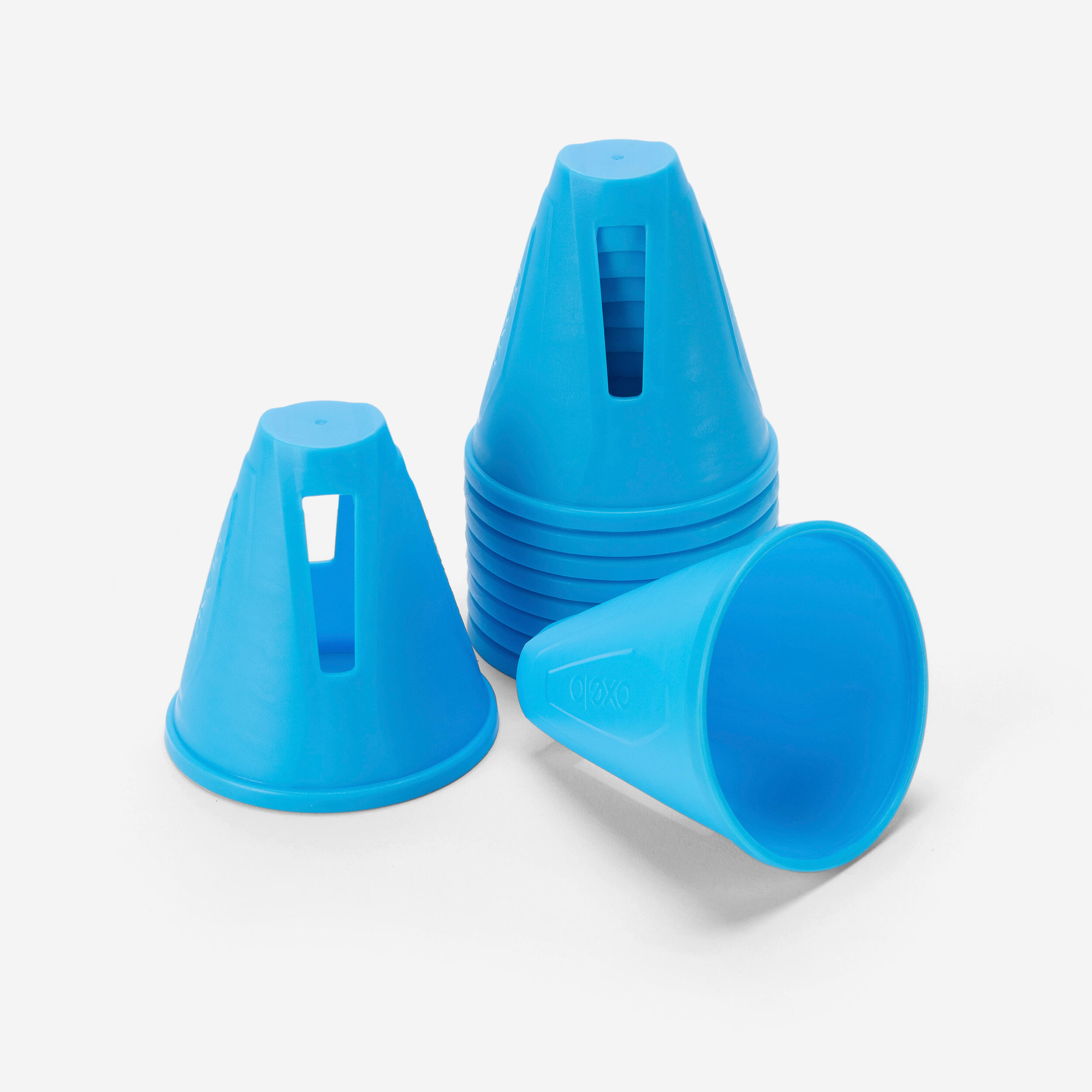 Inline Skating Slalom Cones 10-Pack - Blue
