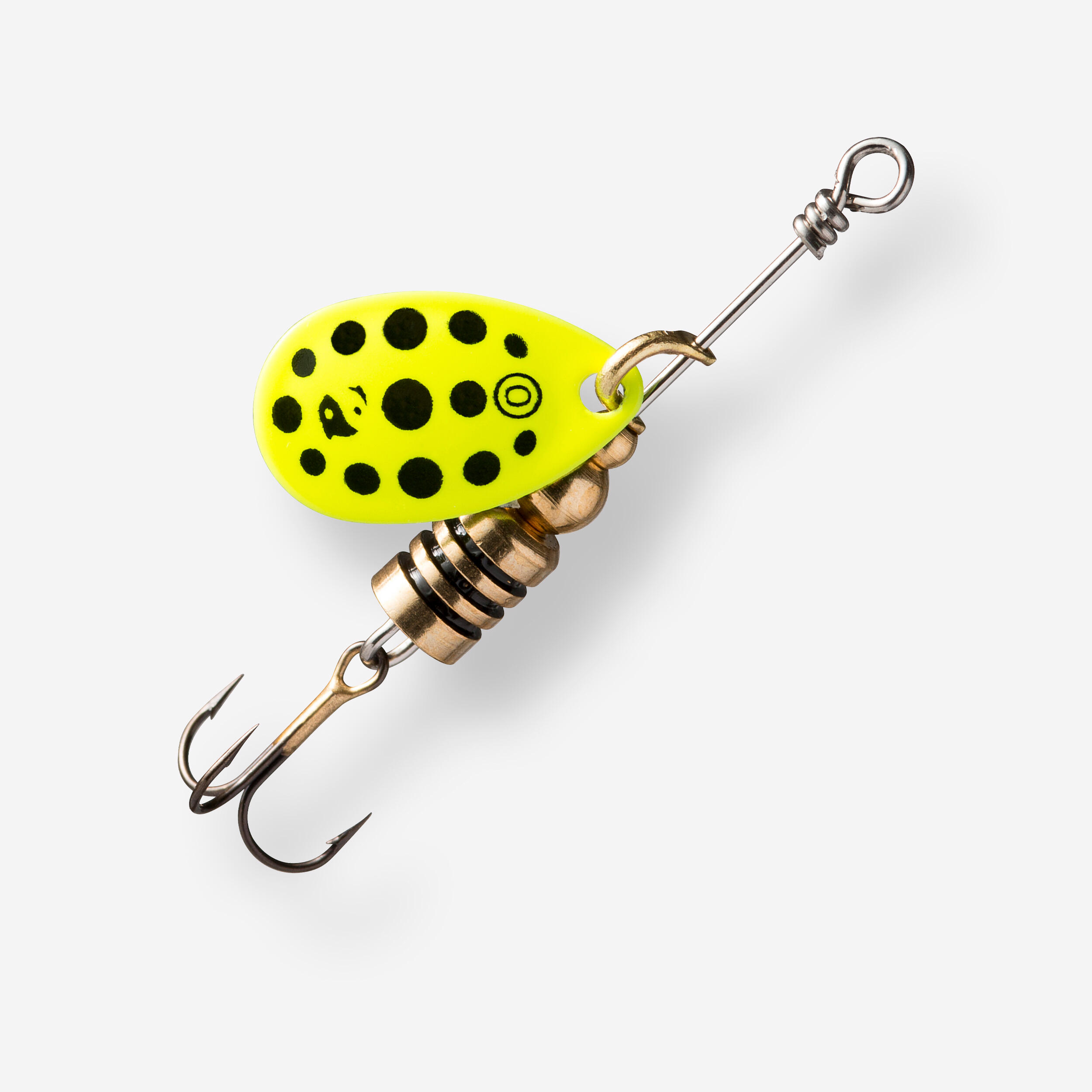 WETA + -0 YELLOW BLACK DOTS PREDATOR FISHING SPINNER