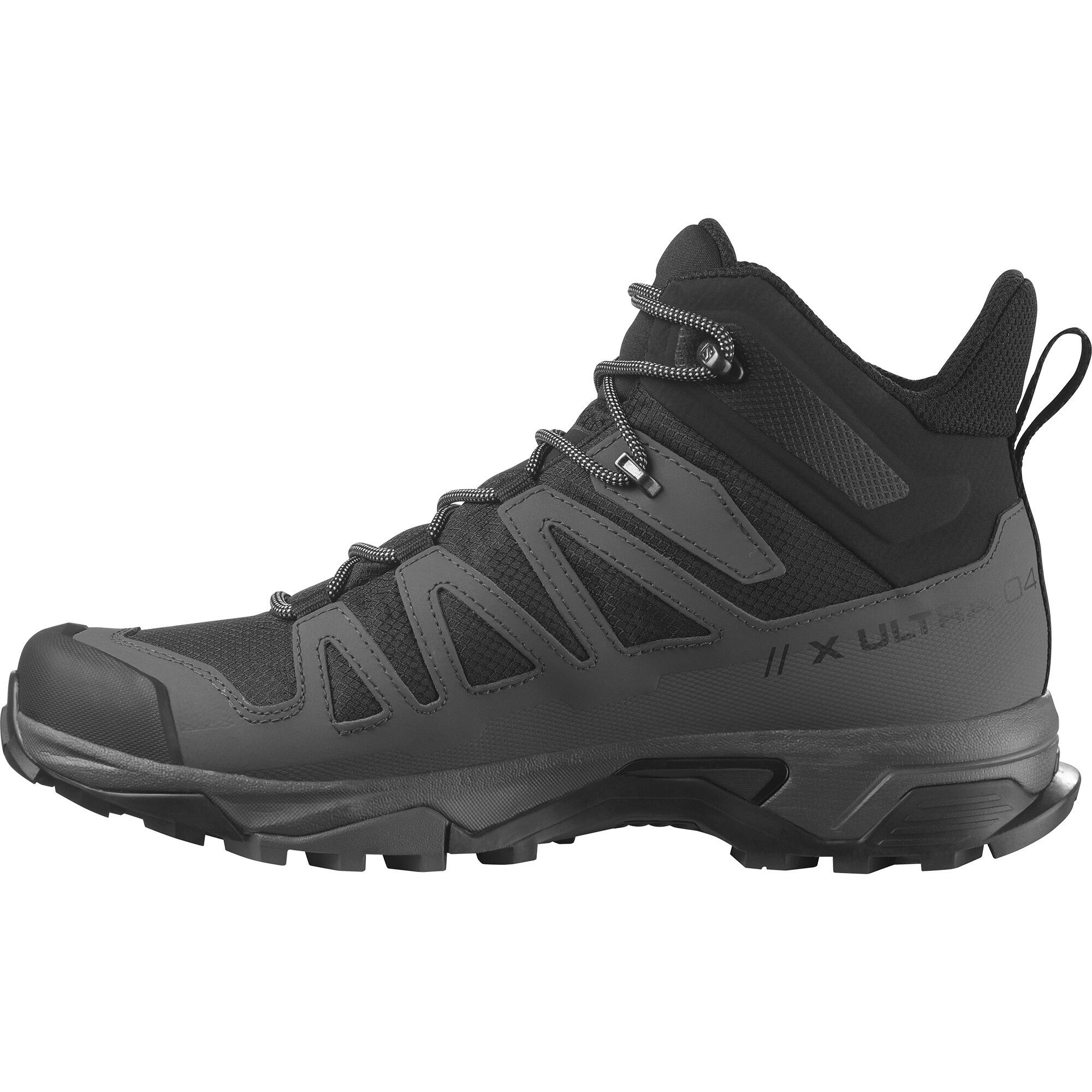 Men's waterproof walking boots - Salomon XUltra 4 Mid Gore-Tex - Black