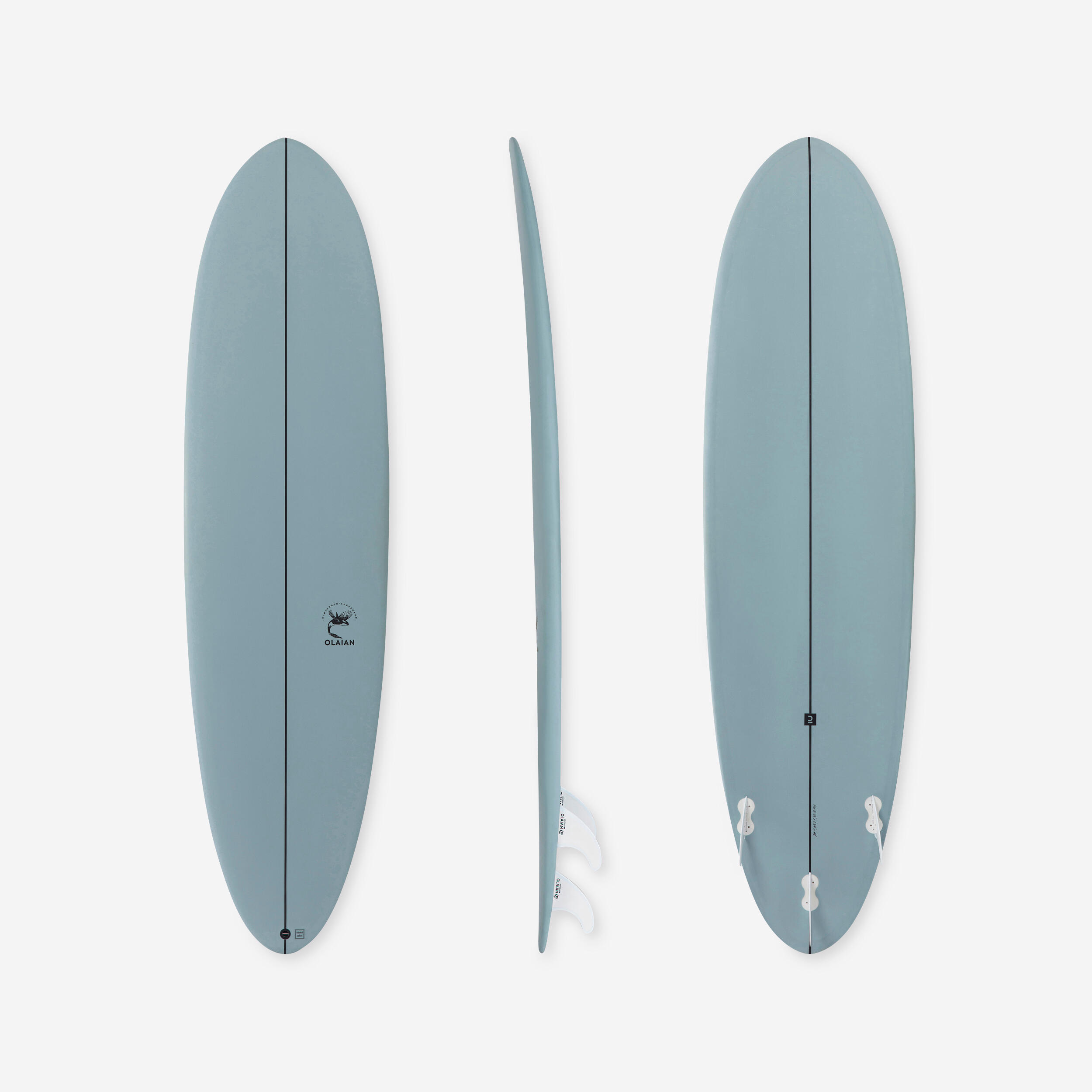 SURFBOARD 500 Hybrid 7' with three fins.