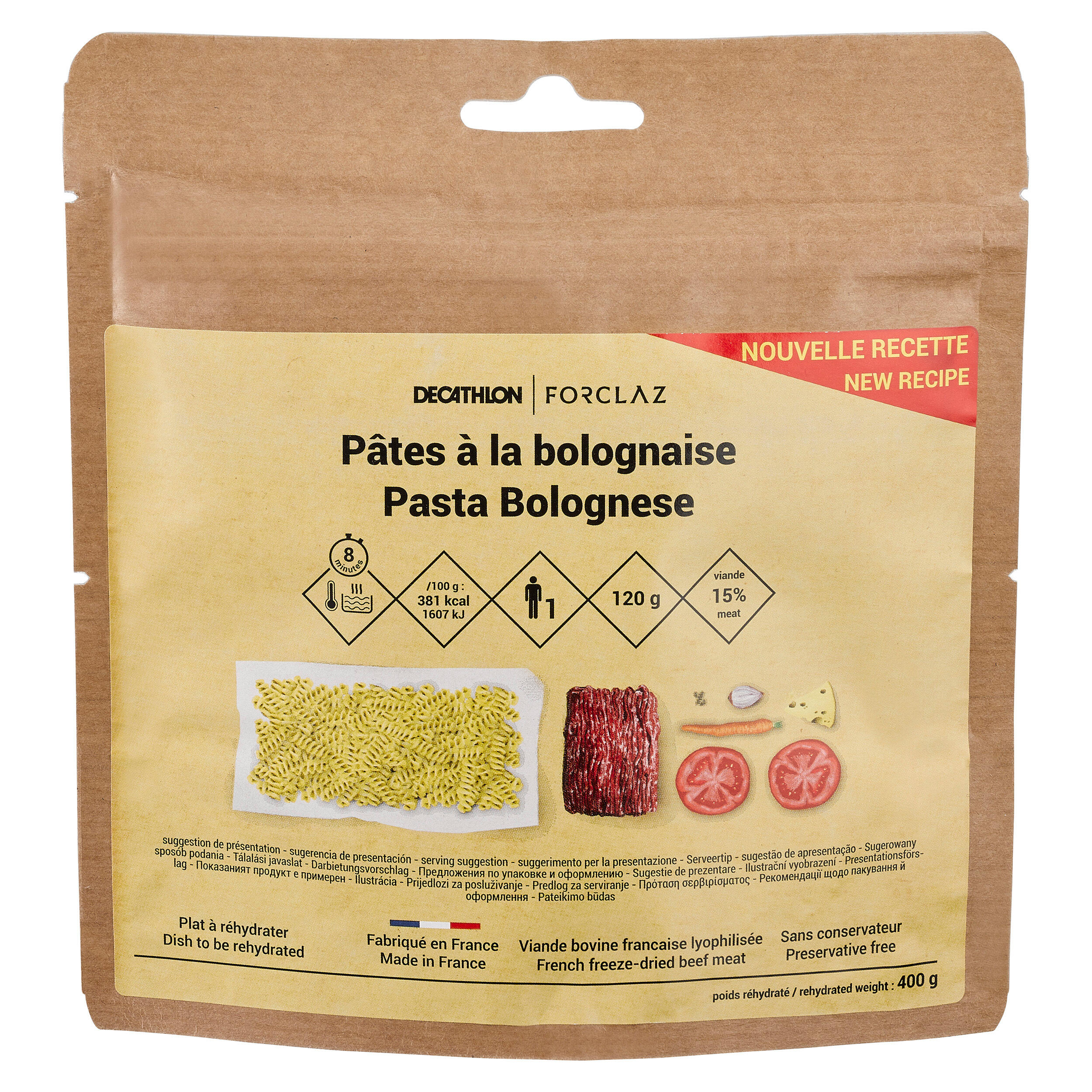 Pasta Bolognese Dehydrated Meal - 120g