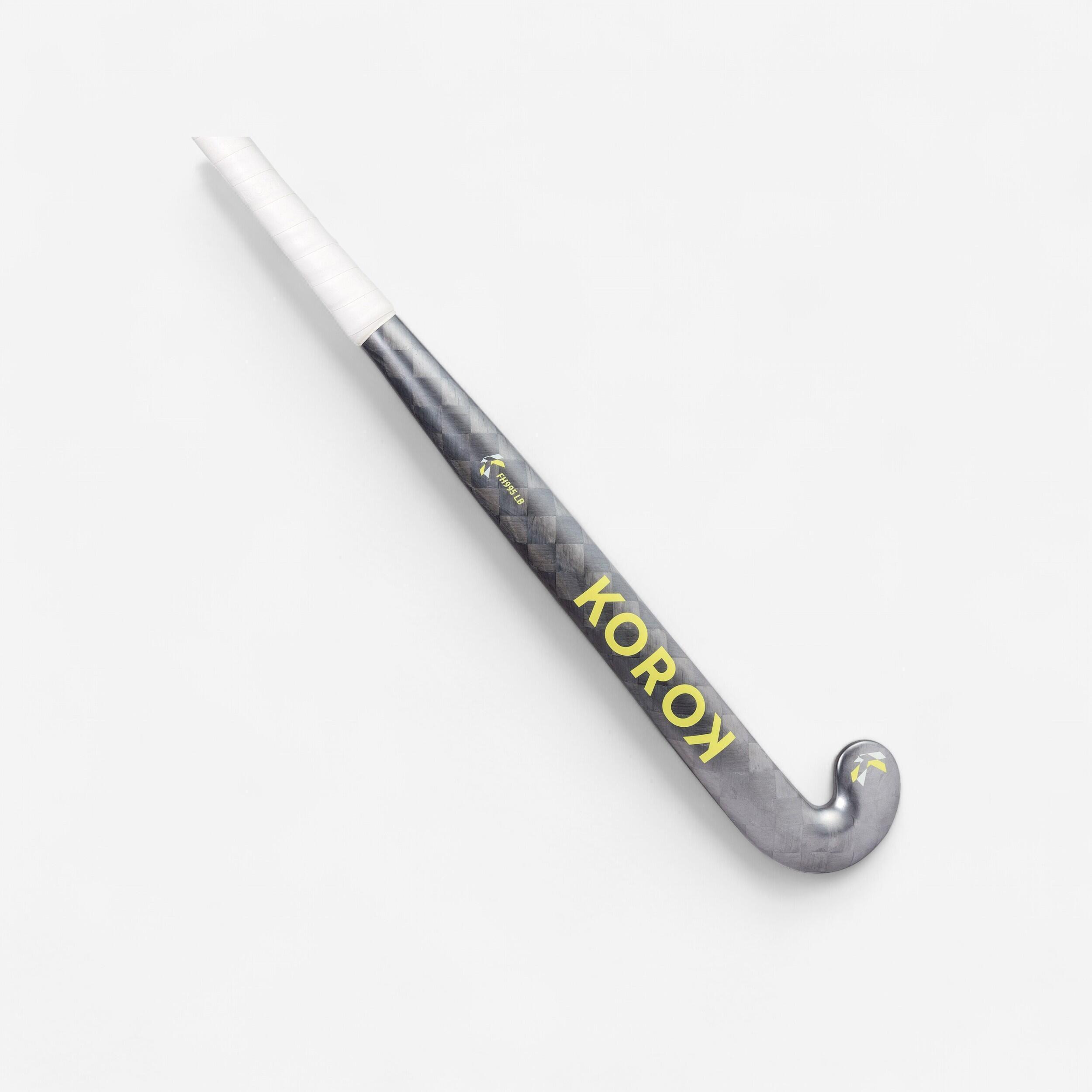 Adult Advanced 95% Carbon Low Bow Field Hockey Stick FH995 - Grey/Yellow