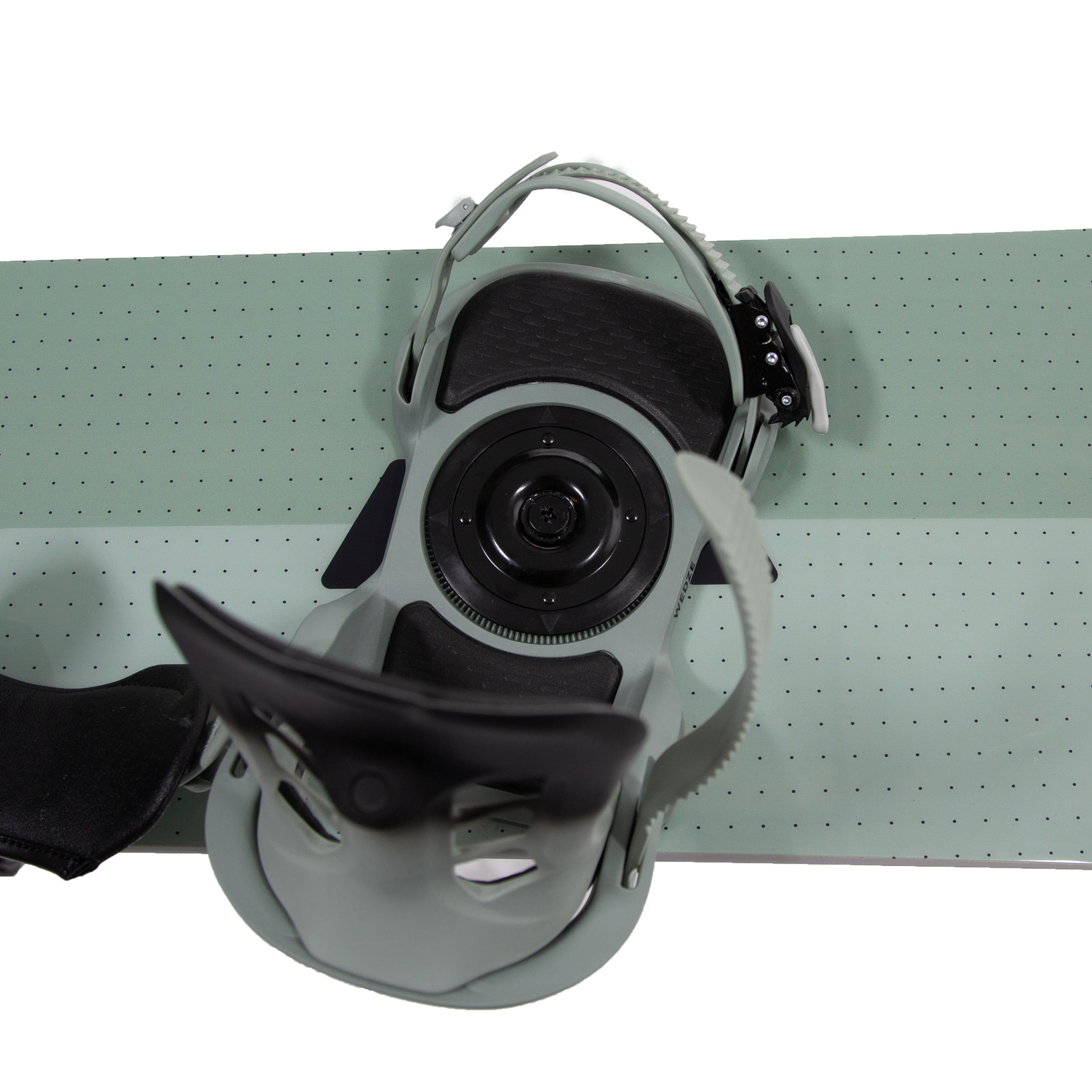 Men's rental snowboard bindings  All Road 500 Rental - Green Grey