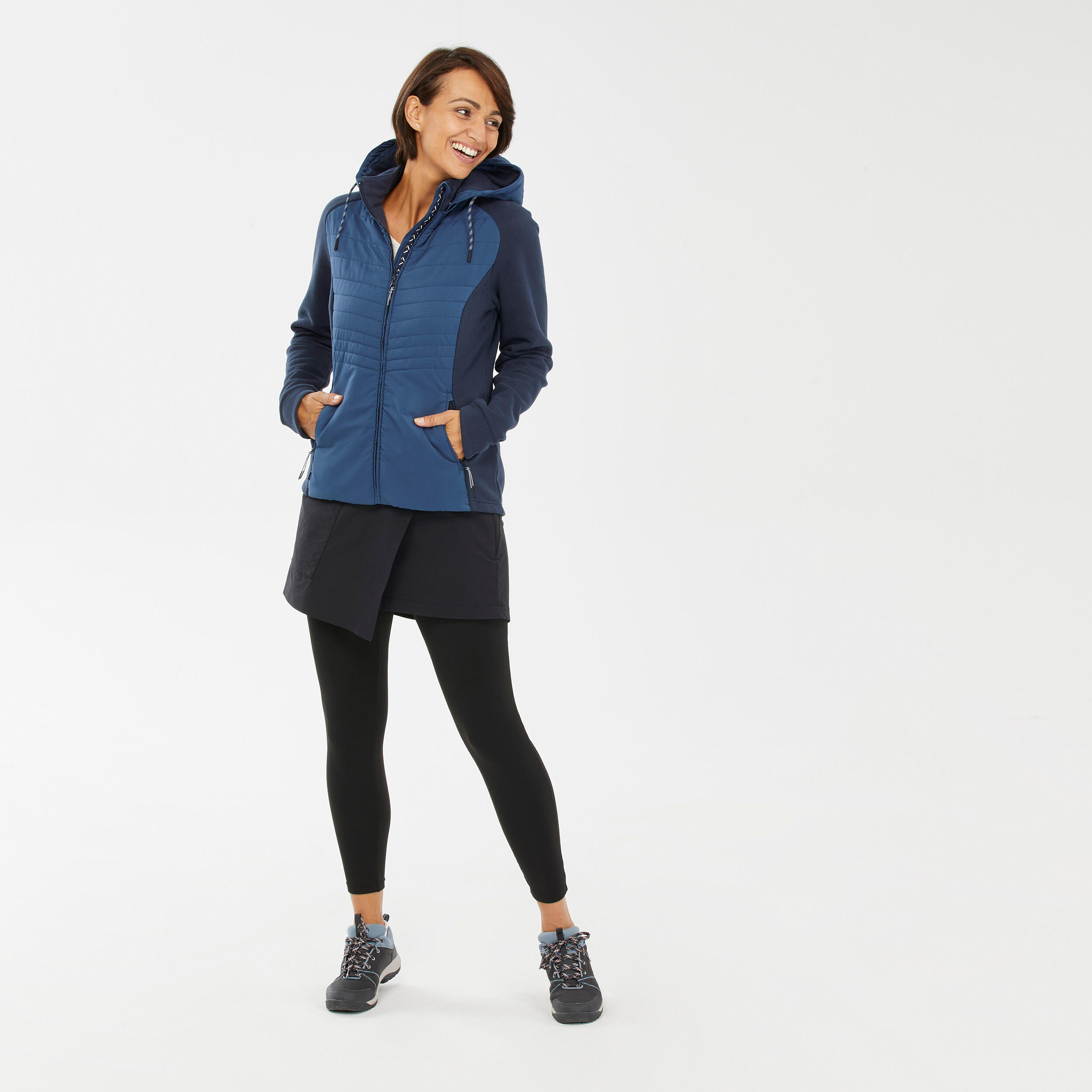 Women’s Hiking Hooded Sweatshirt - NH500 Hybrid