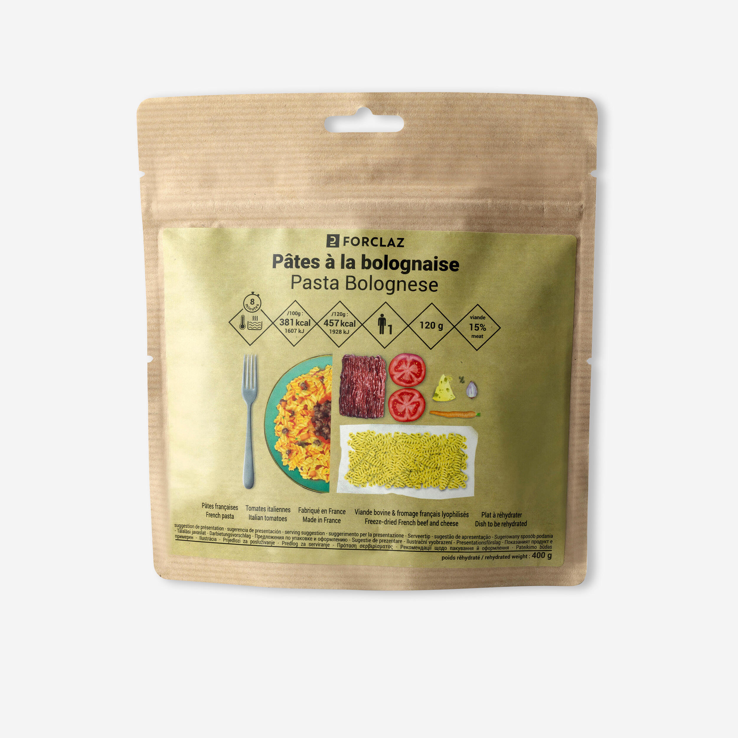 Pasta Bolognese Dehydrated Meal - 120g
