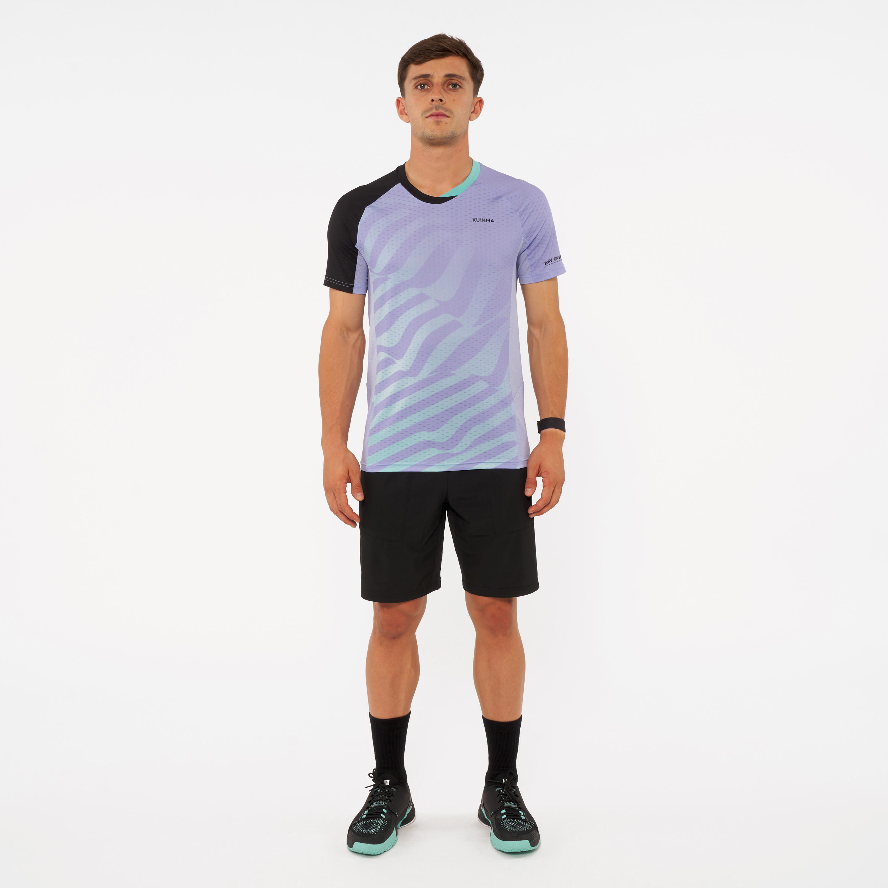 Men's Technical Short-Sleeved Padel T-Shirt Kuikma 900 - Purple