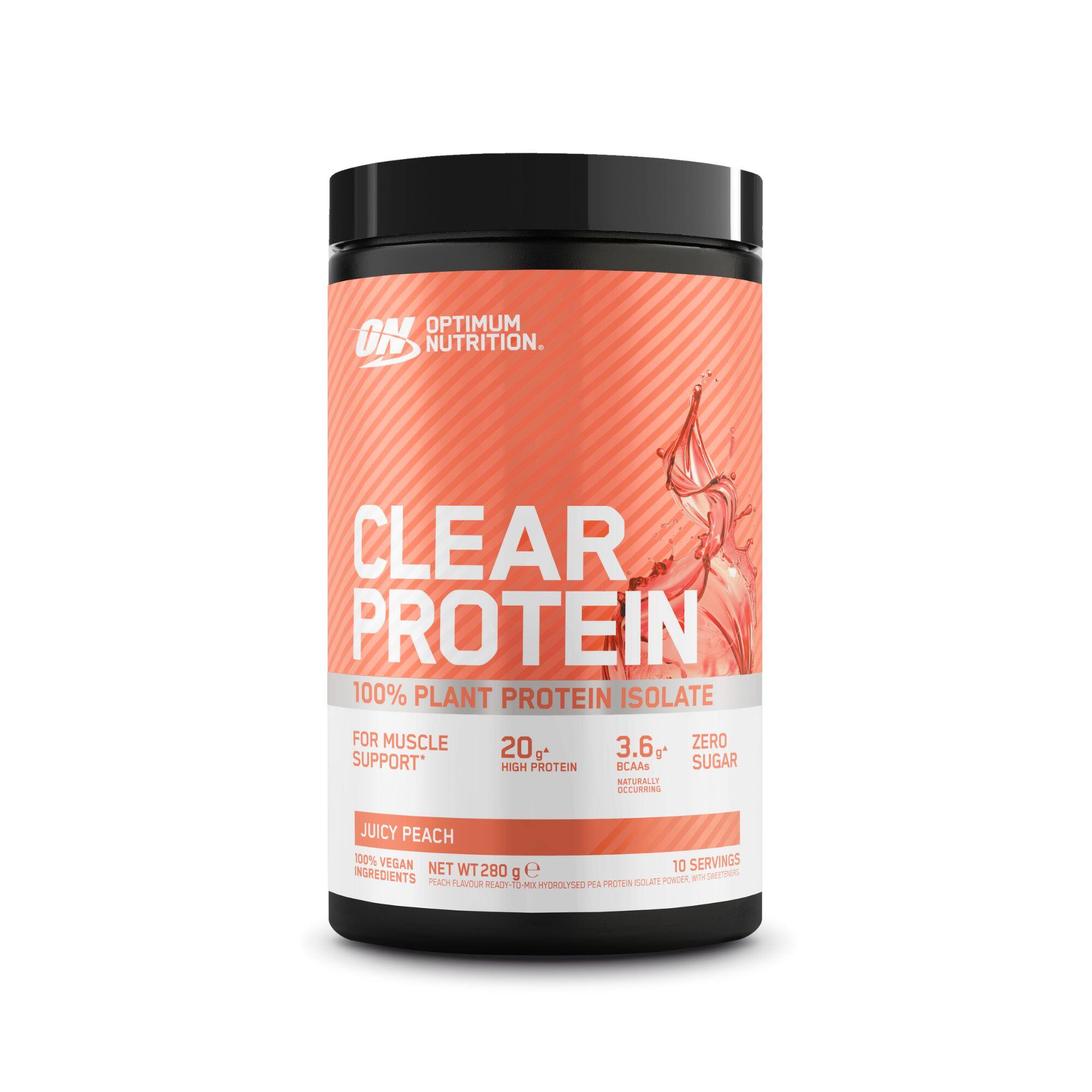 100% Plant Protein Isolate Optimum Nutrition Clear Protein 280 g - Juicy Peach