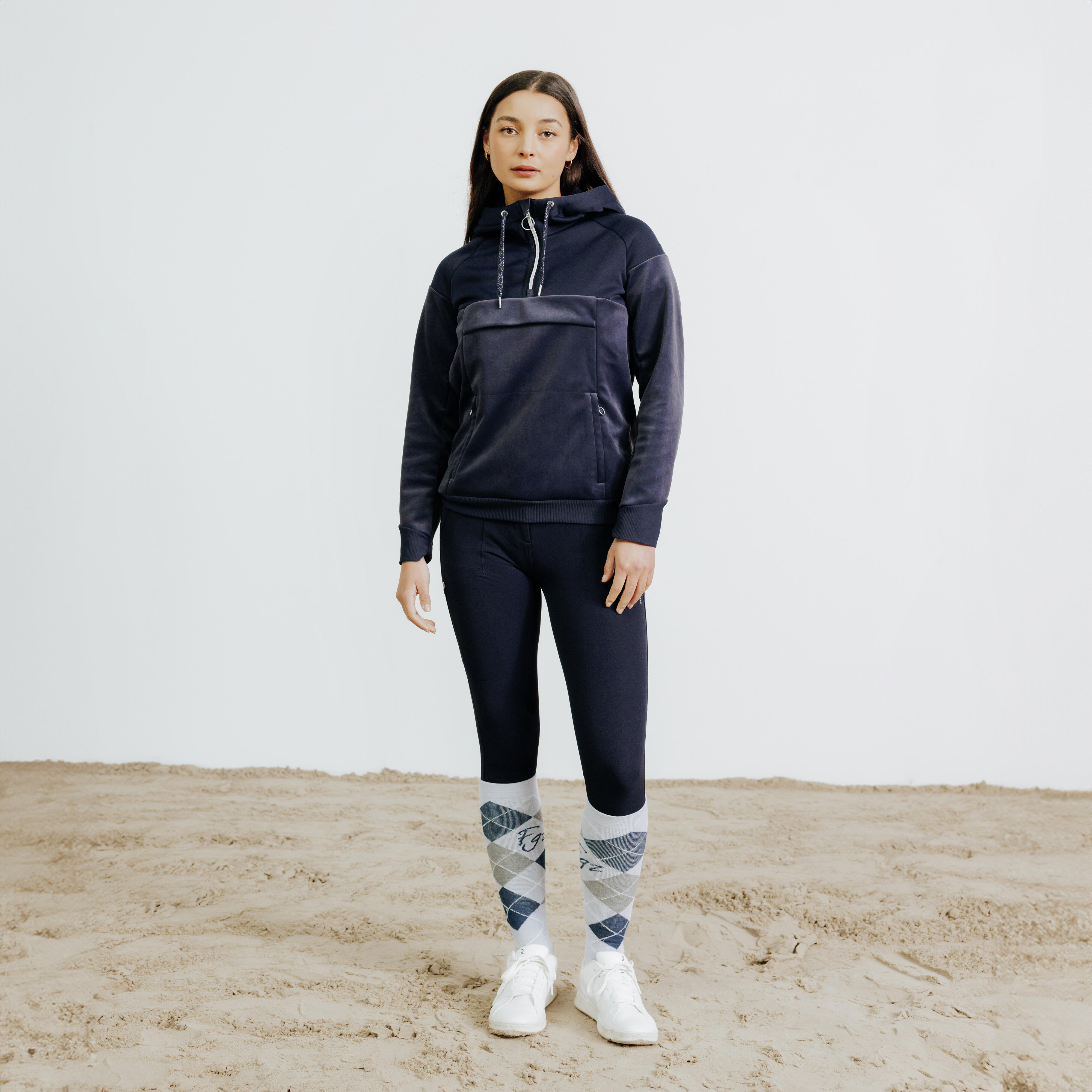 Women's Horse Riding Warm Sweatshirt 900 - Blue