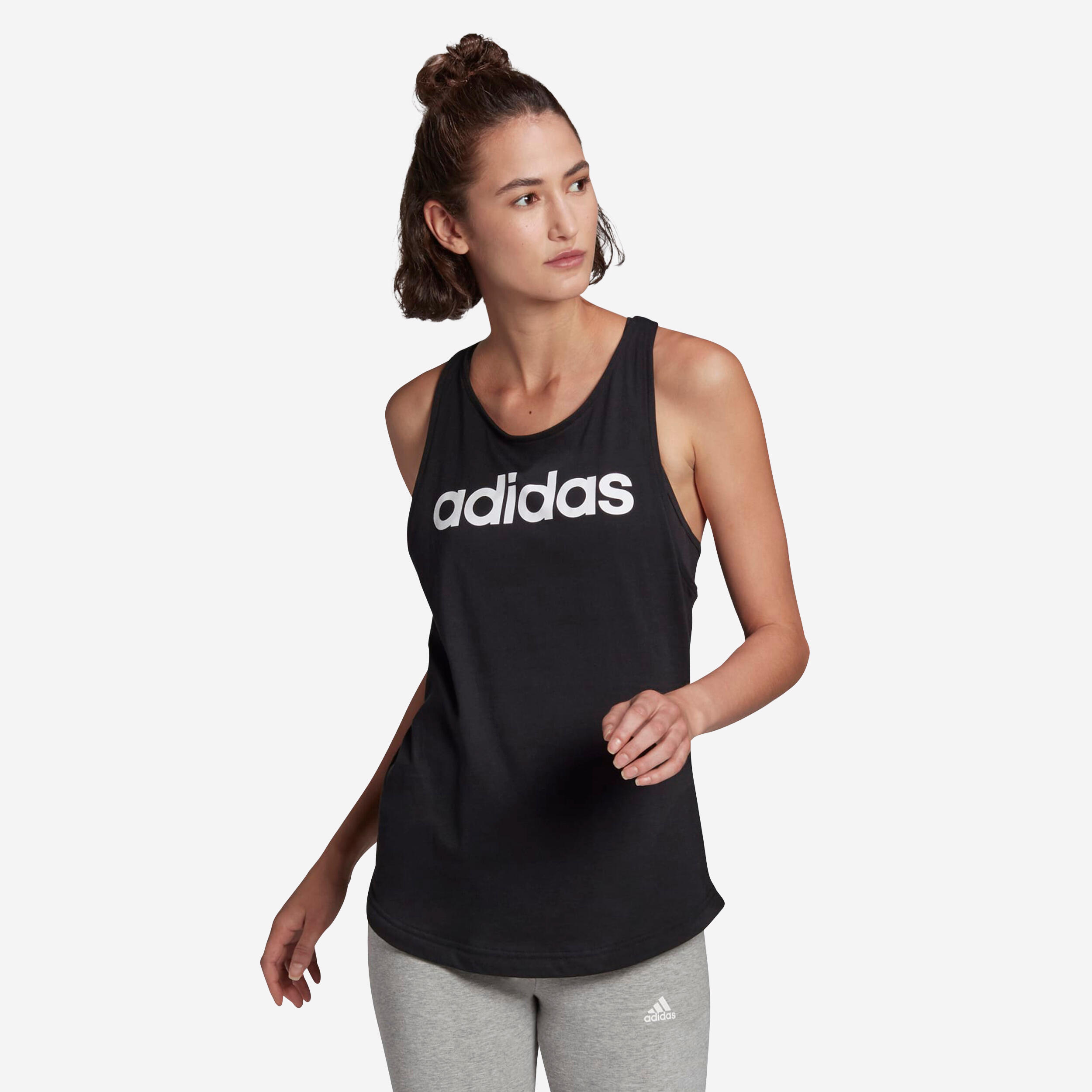 Women's Fitness Tank Top Linear - Black