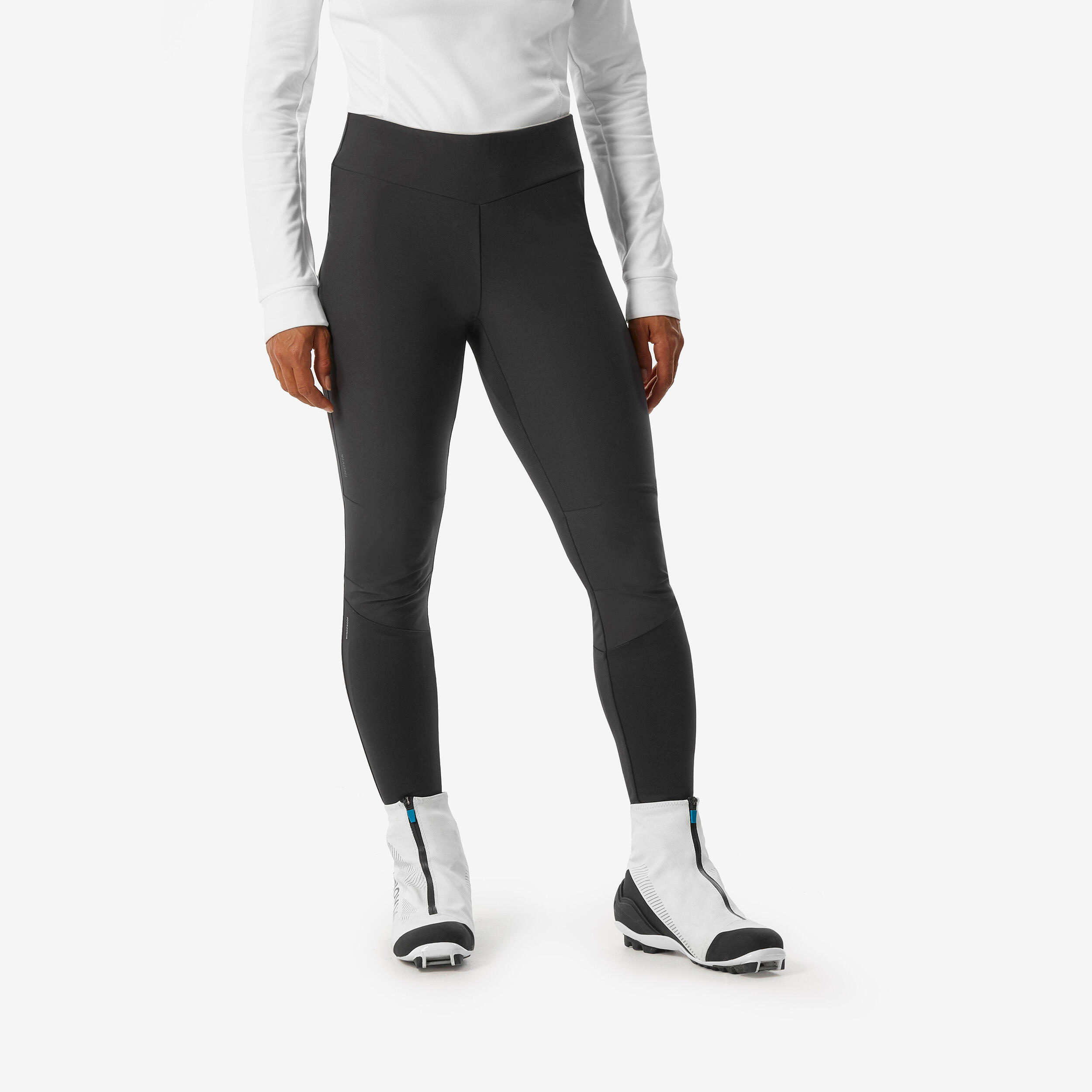 Women’s Windproof Cross-Country Ski Tights 500 - Black