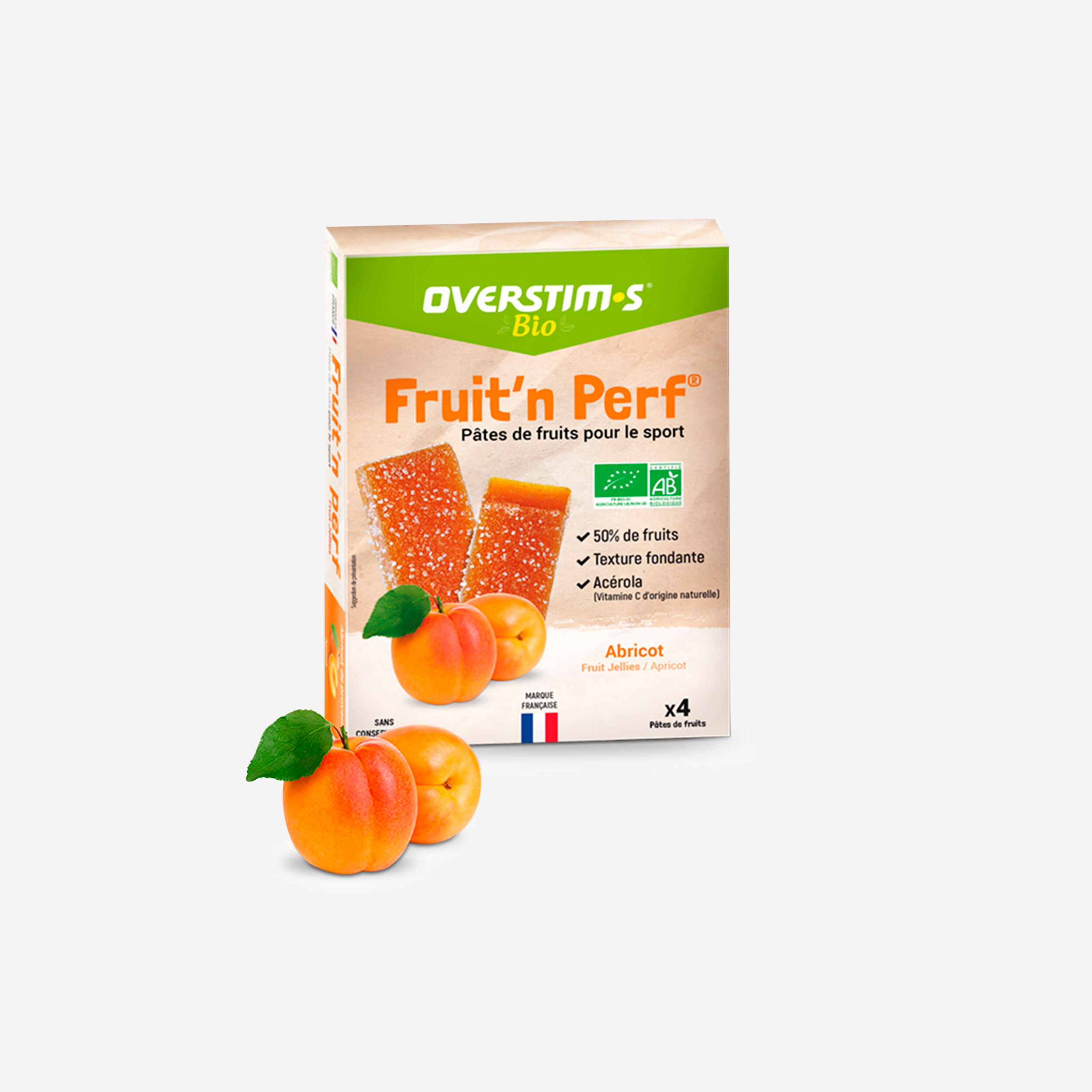 Fruit Jelly Overstims 4x25g - Bio apricot