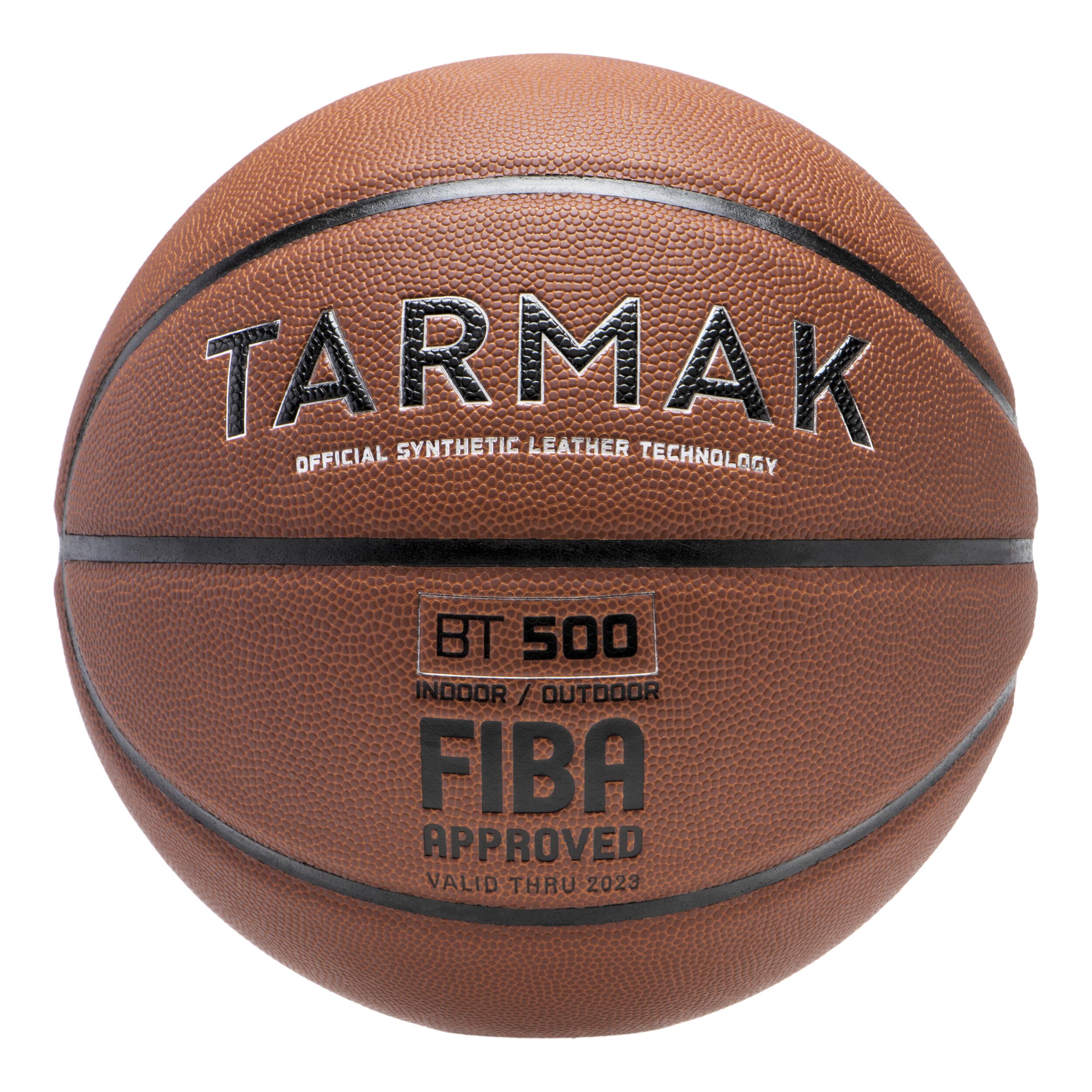 Size 7 Basketball BT500 - Brown/FIBA