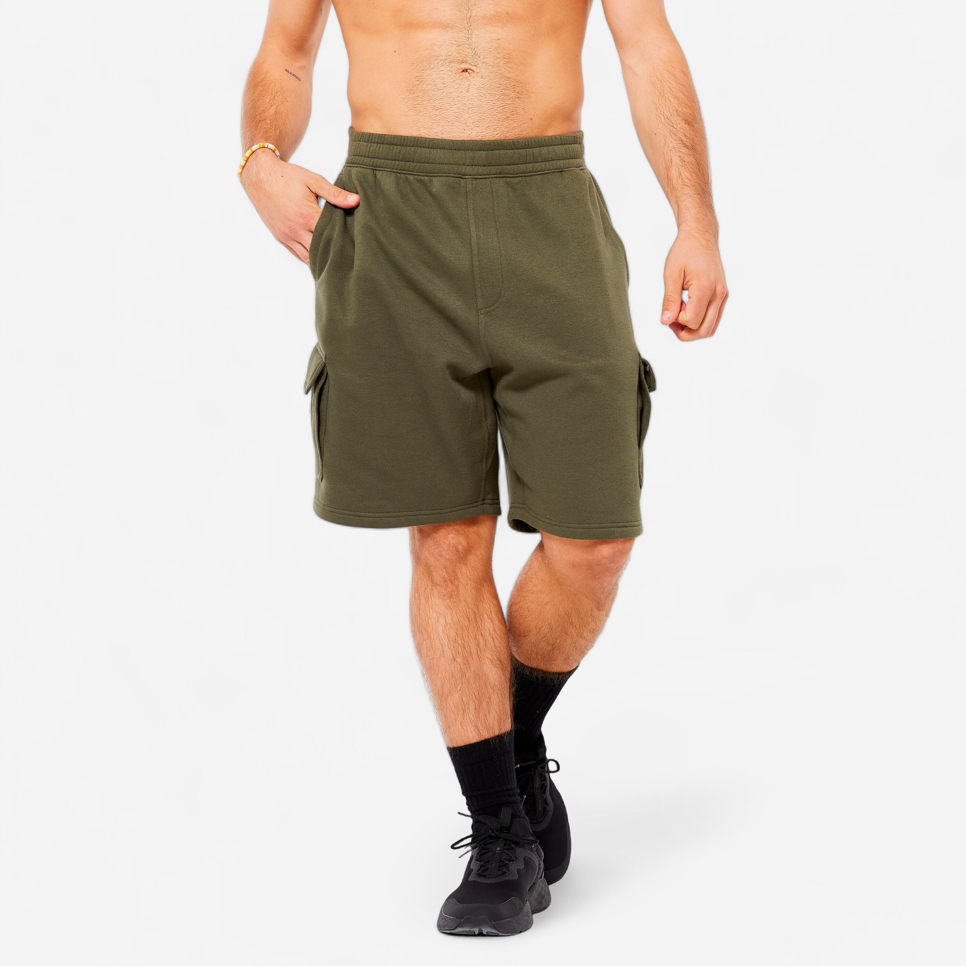 Men's Fleece Cargo Shorts - Khaki