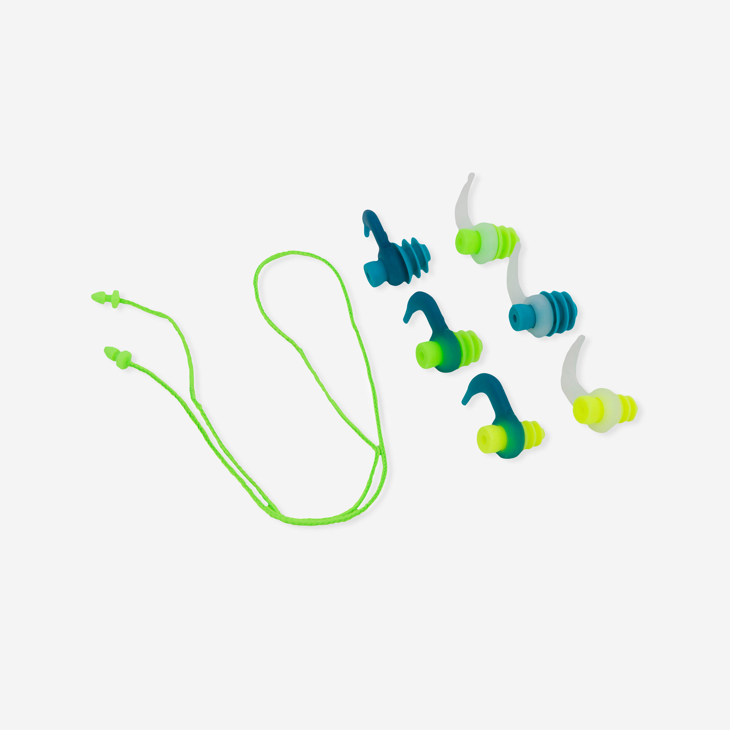 SET OF SWIMMING EARPLUGS SILICONE CONE SHAPE - 3 SIZES