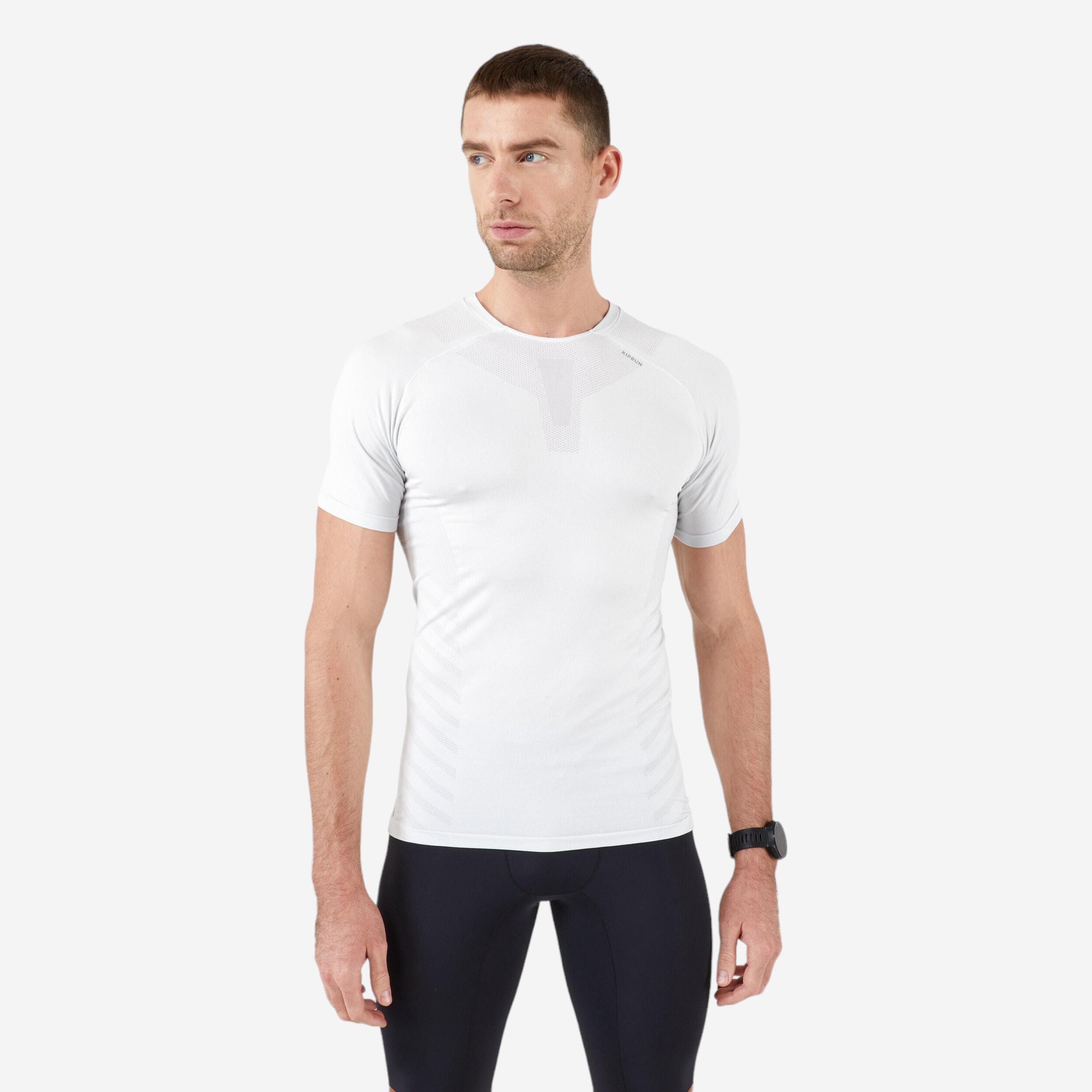 MEN'S RUNNING BREATHABLE T-SHIRT KIPRUN SKINCARE - WHITE