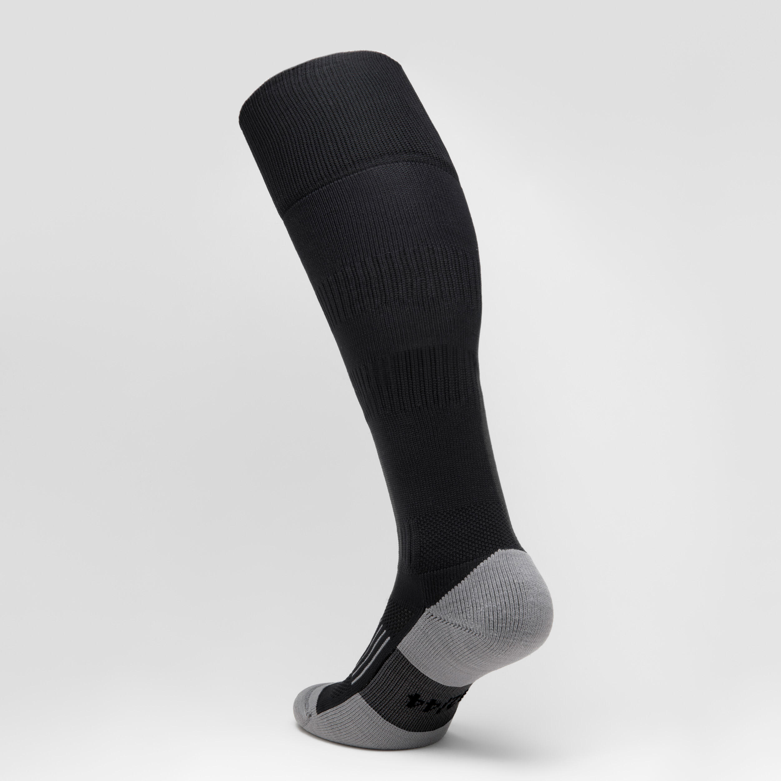 Adult Knee-Length Rugby Socks R500 - Black