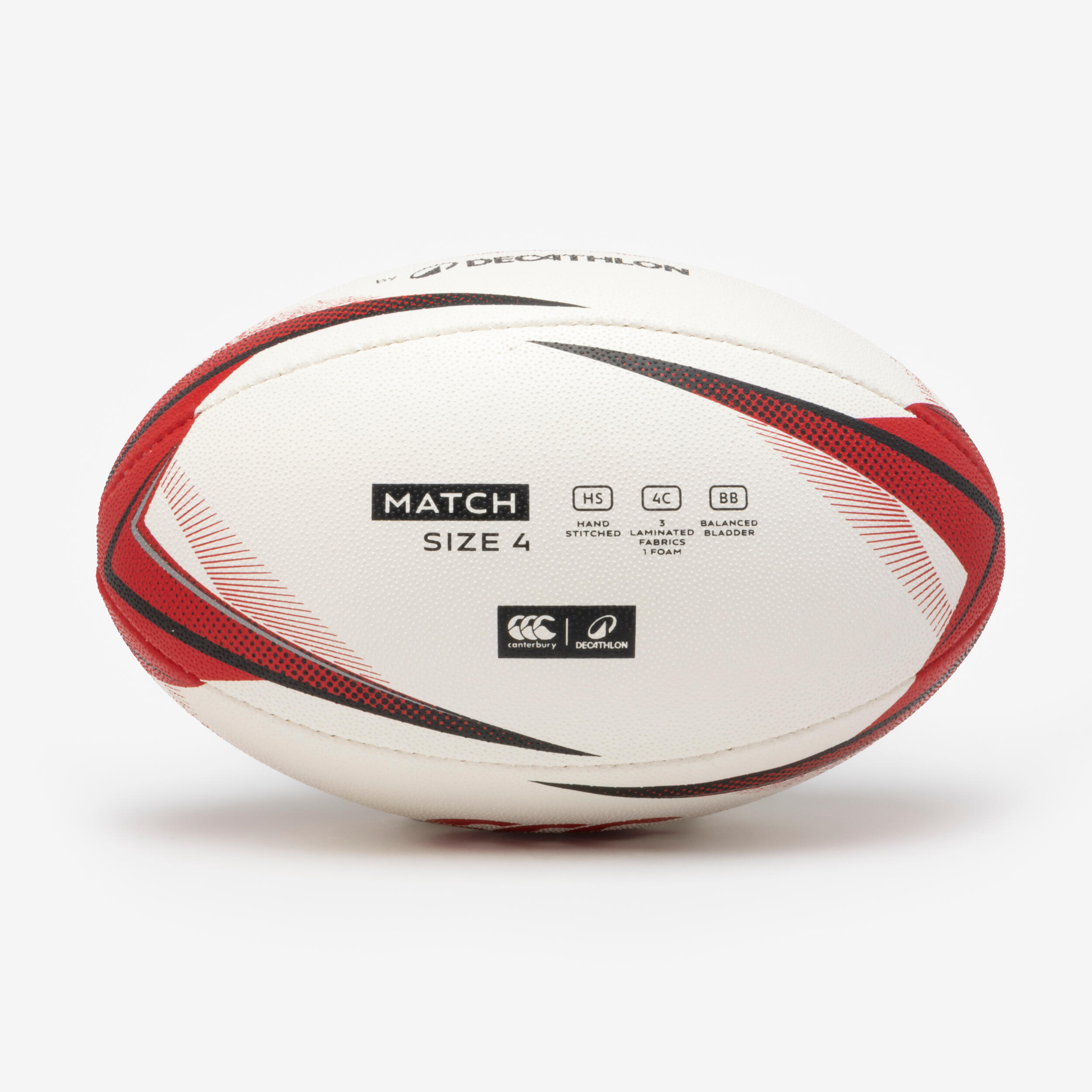 Size 4 Rugby Ball Match - Red