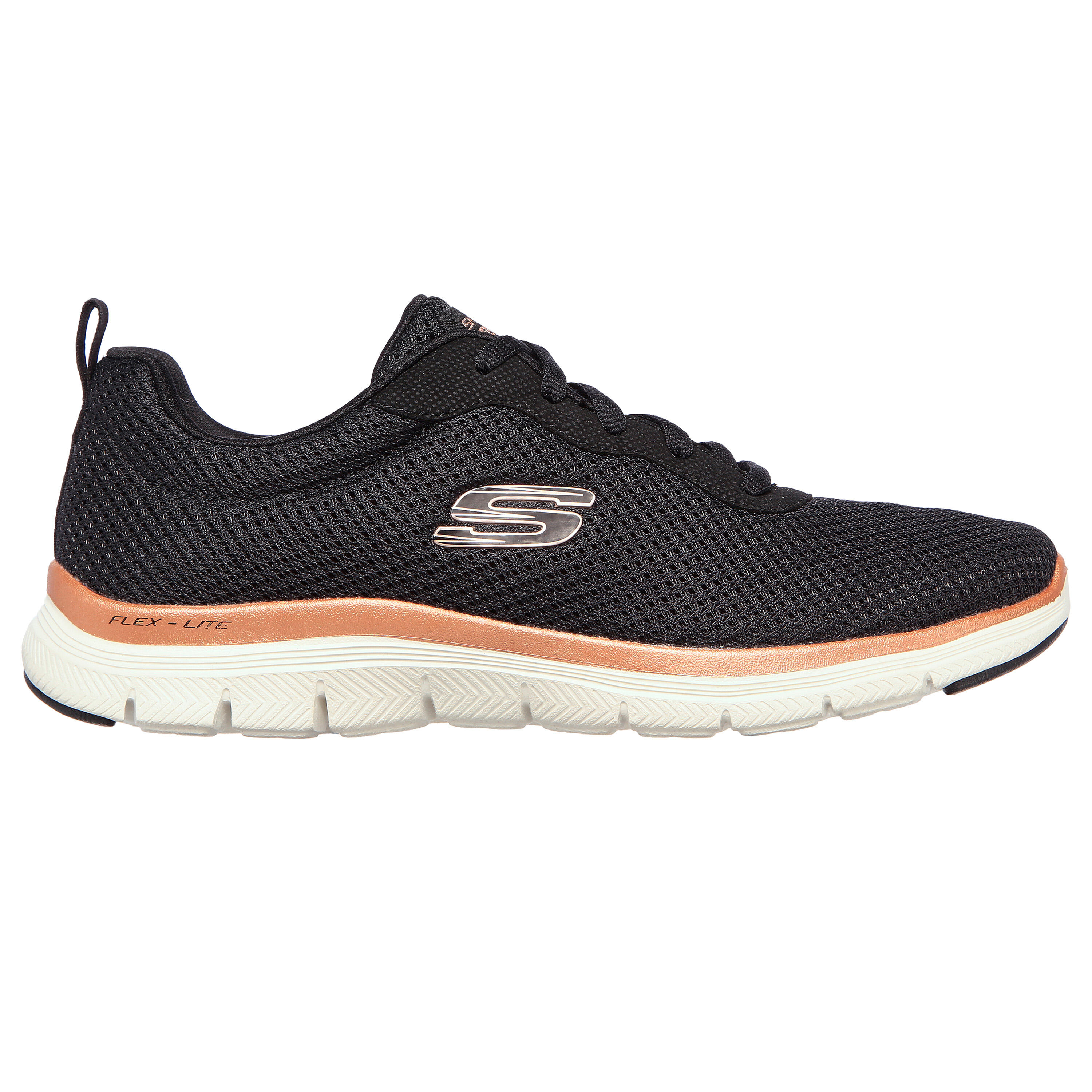 SKECHERS FLEX APPEAL 4.0 WOMEN'S FITNESS WALKING SHOES - BLACK