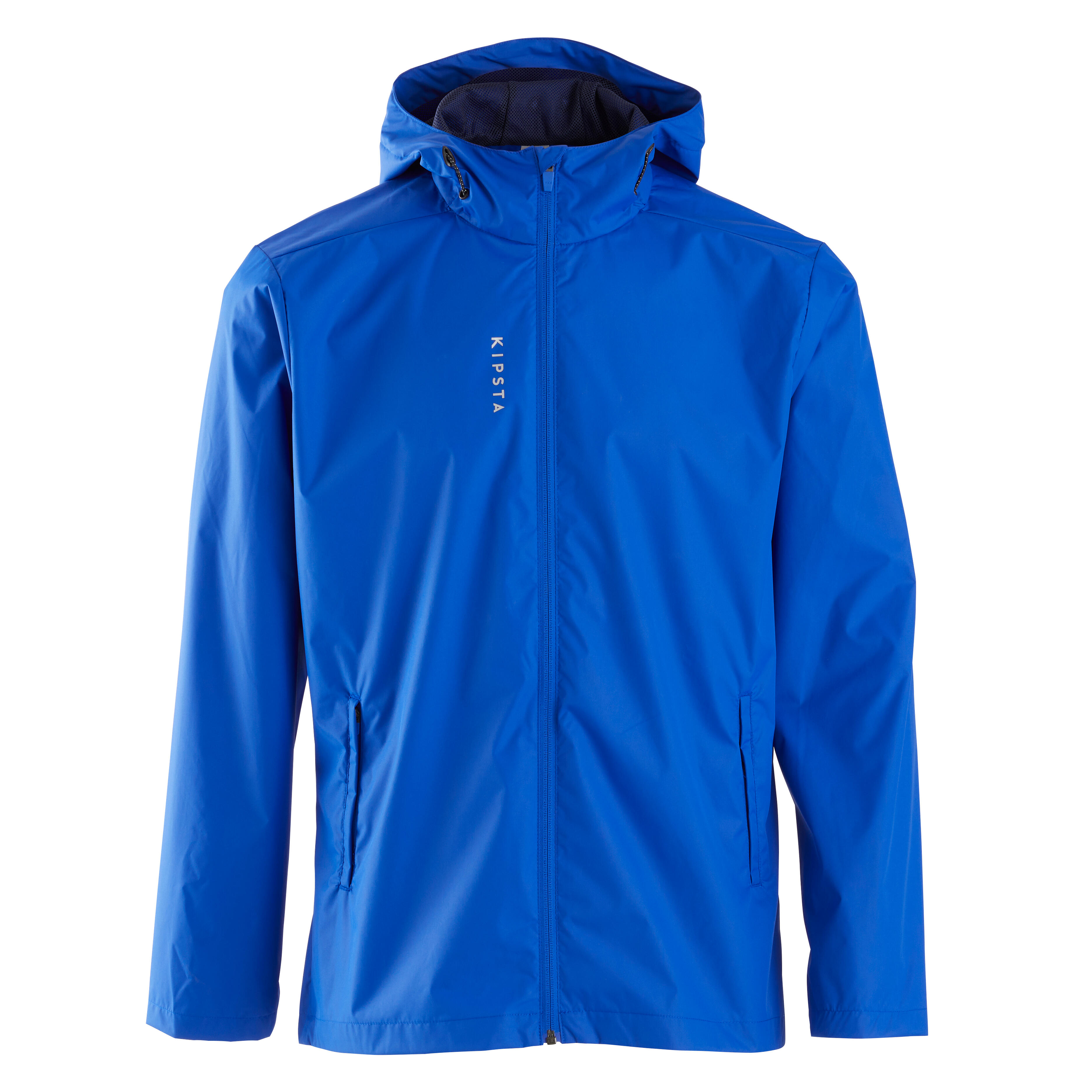 Adult Football Waterproof Jacket T100 - Blue
