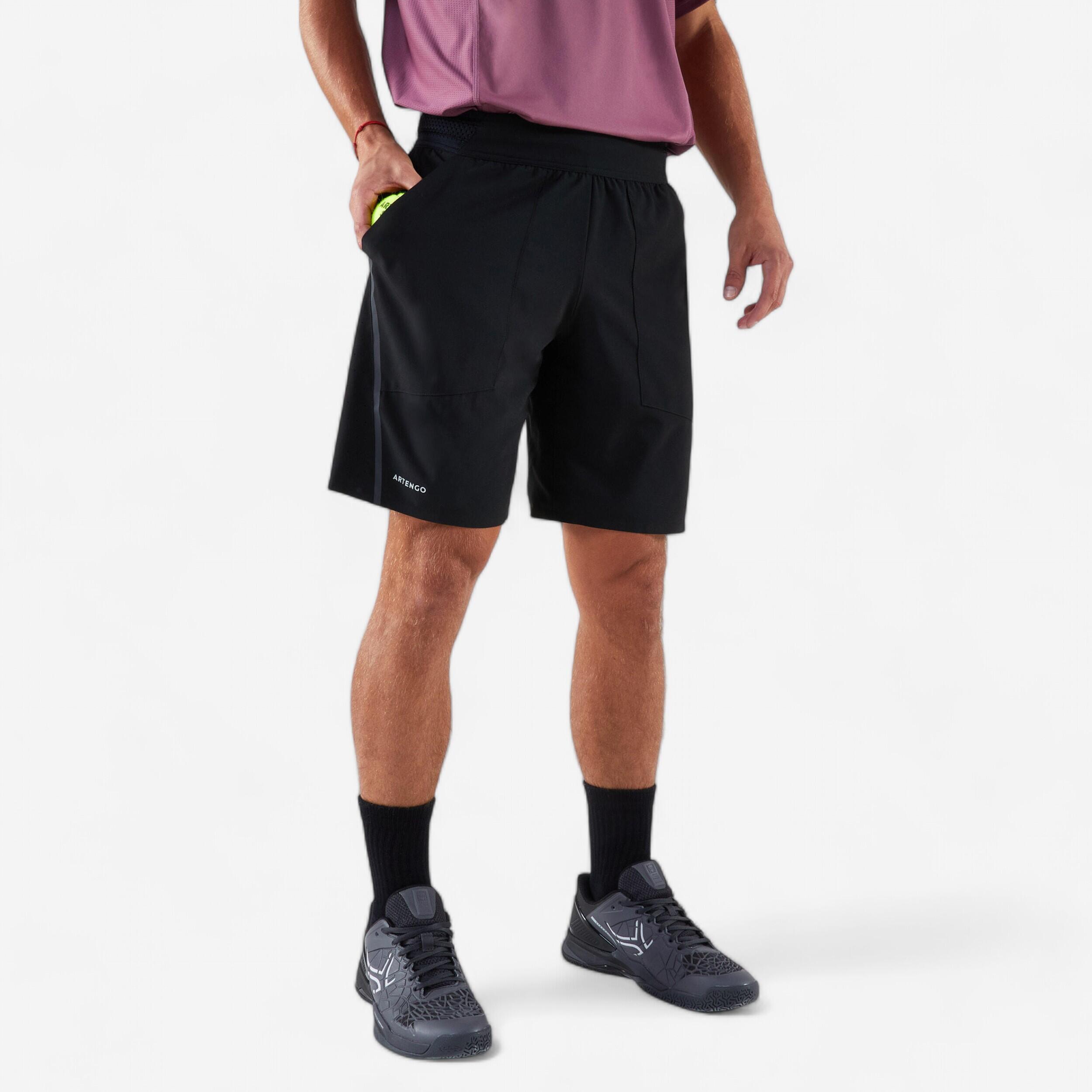 Men's Breathable Tennis Shorts Dry+ Gaël Monfils - Black