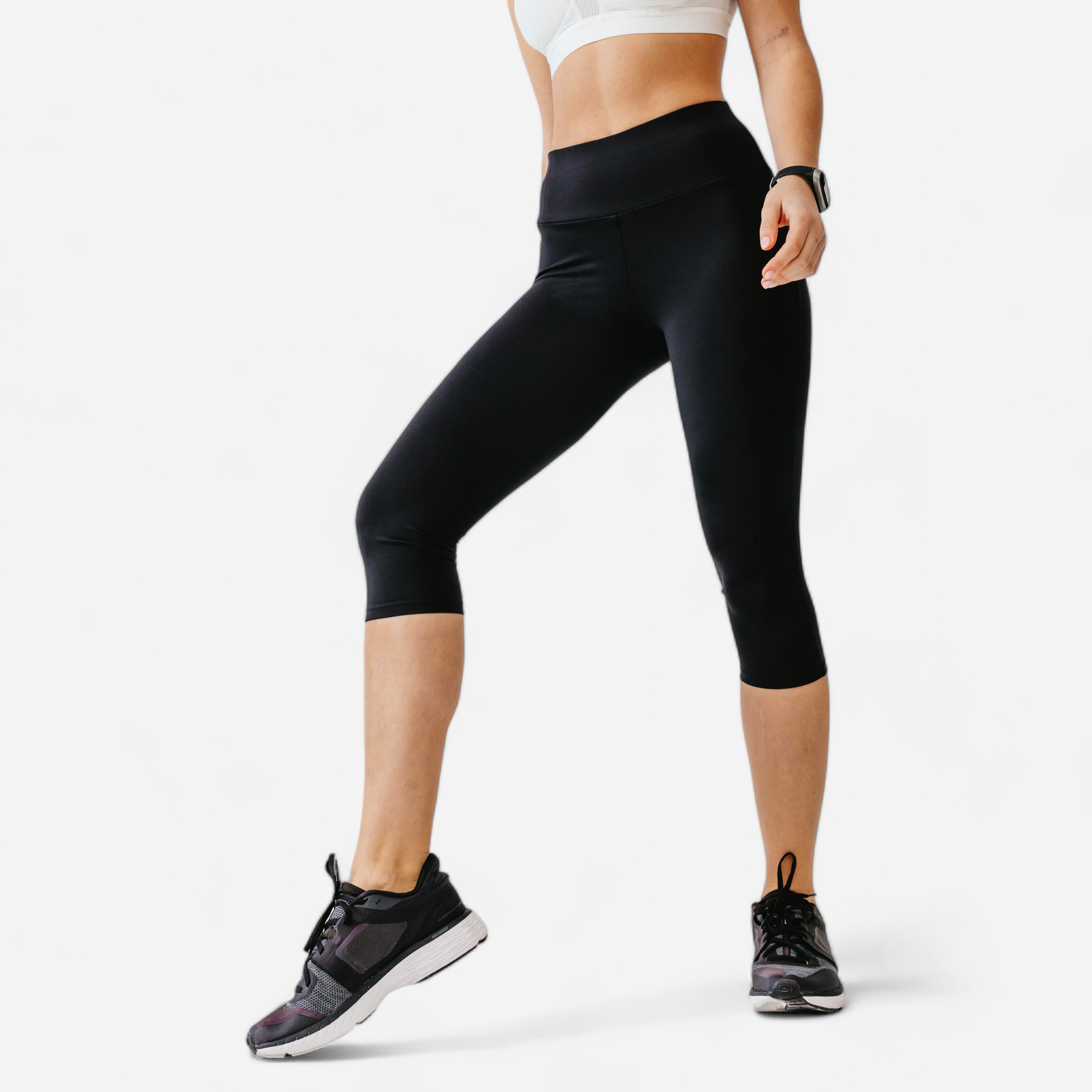 Women's short running leggings Support - black