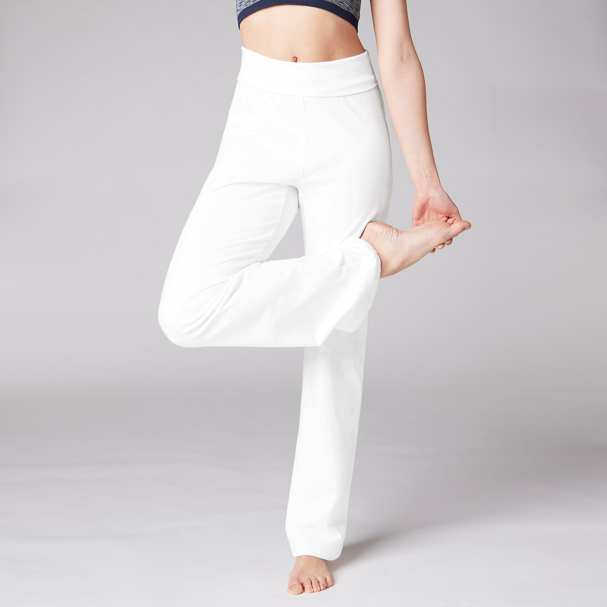 Women's Yoga Cotton Bottoms - White