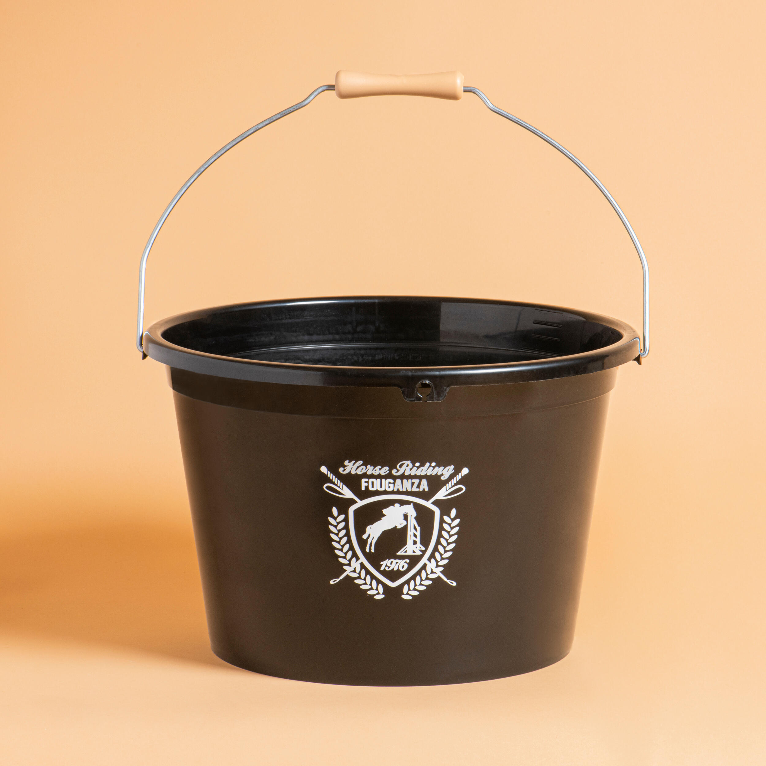 Horse Riding Stable Bucket 17 L - Black