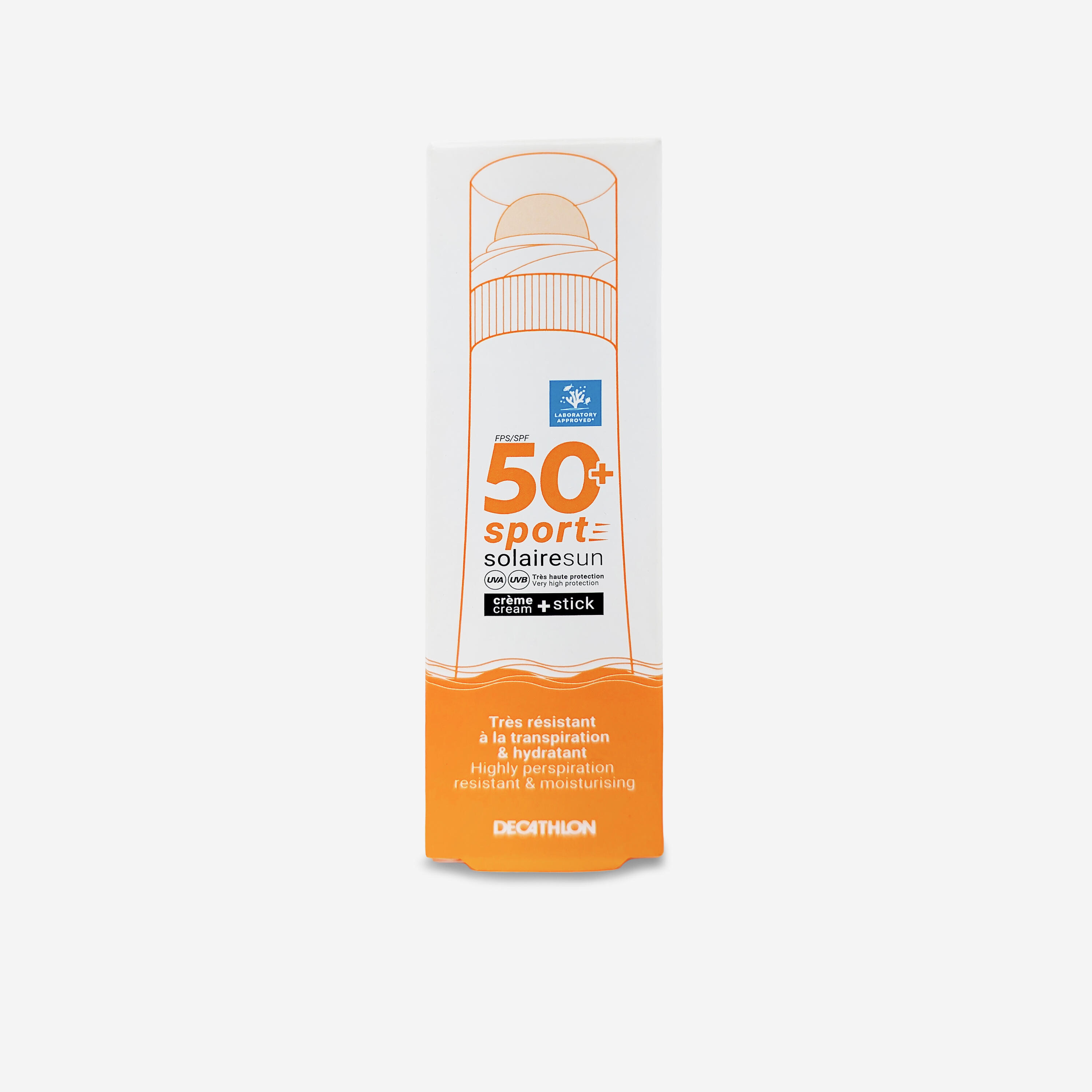 Duo of 50 ml sun cream and 4 g lip balm  SPF50+