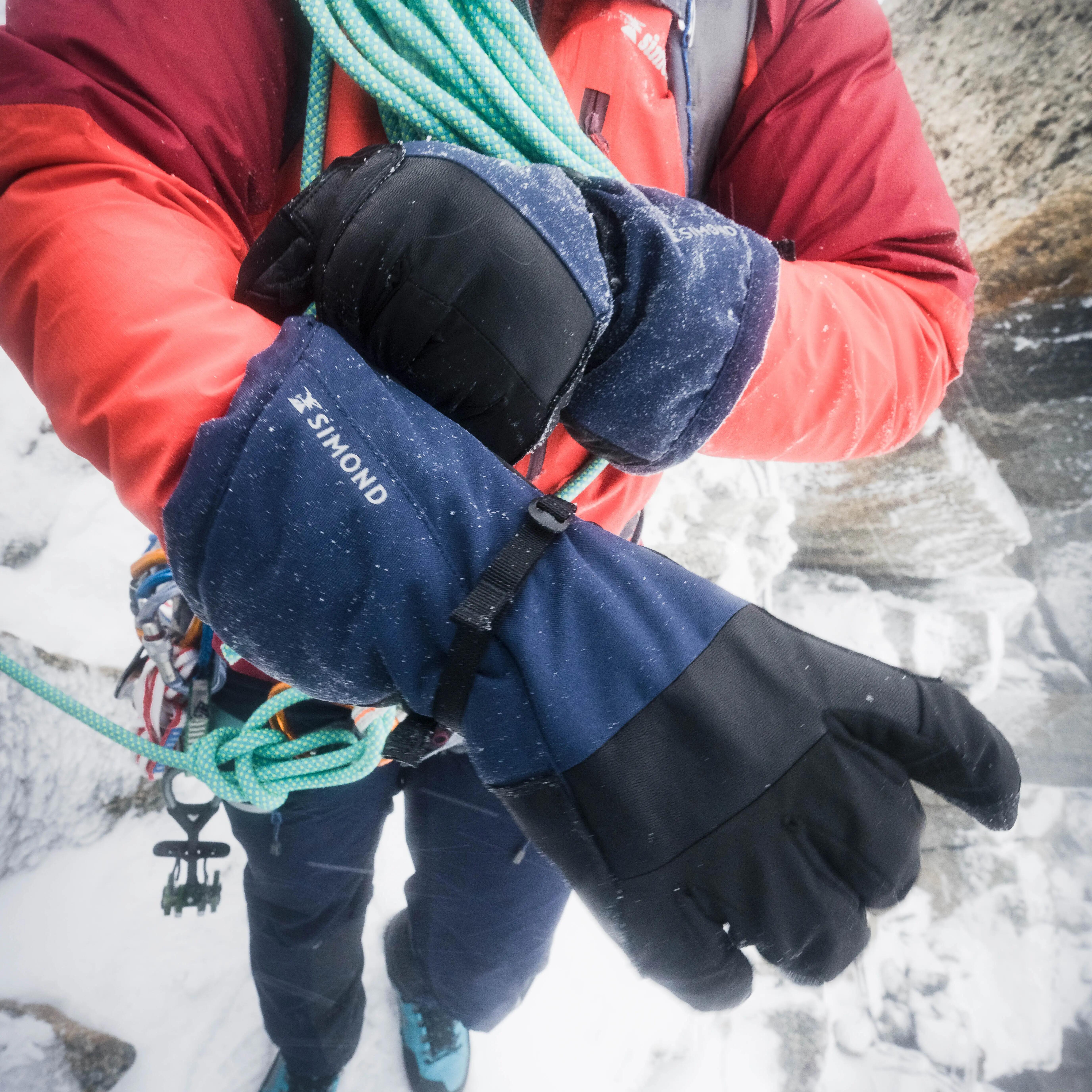 2-in-1 waterproof mountaineering gloves  black