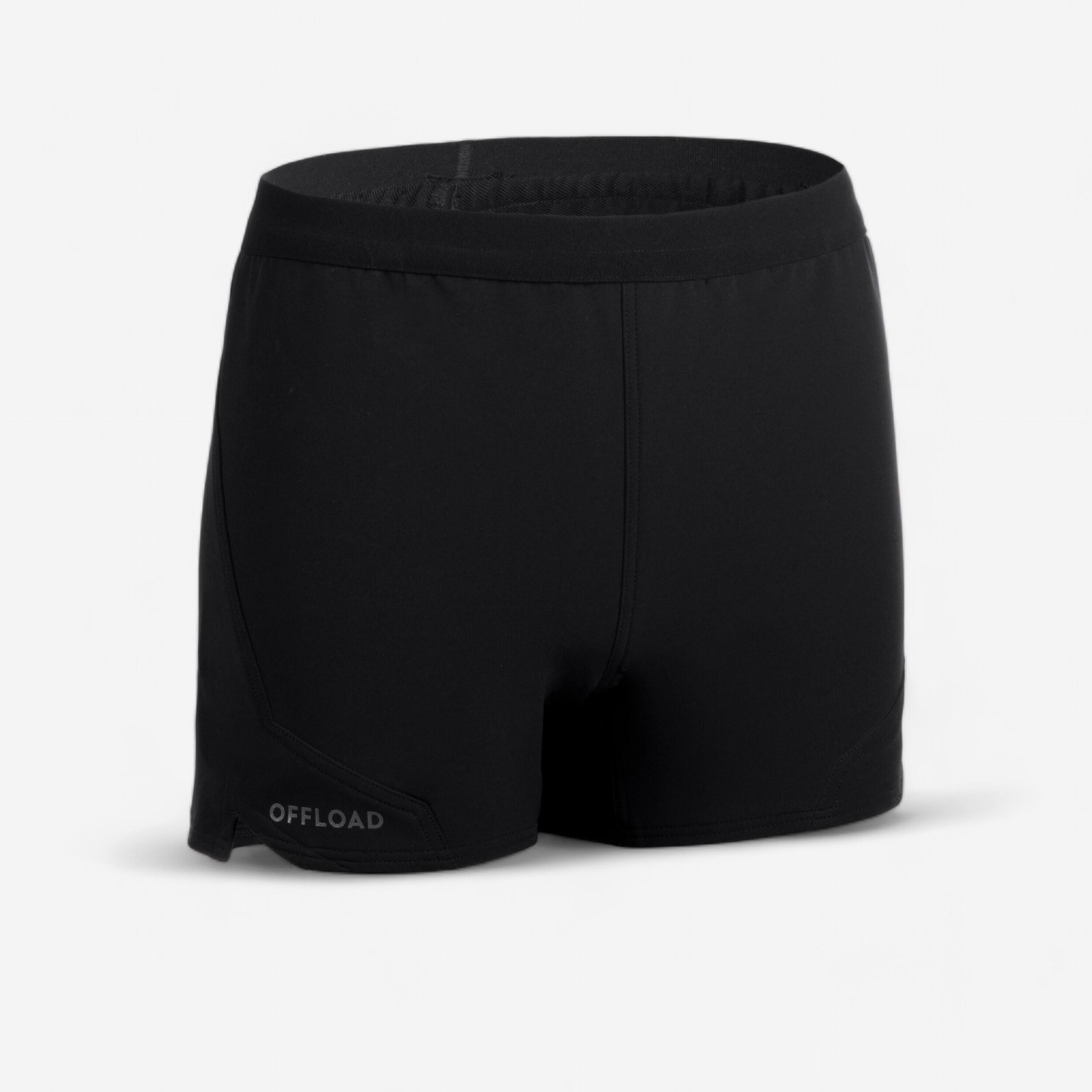 Kids' Rugby Shorts R500 - Black