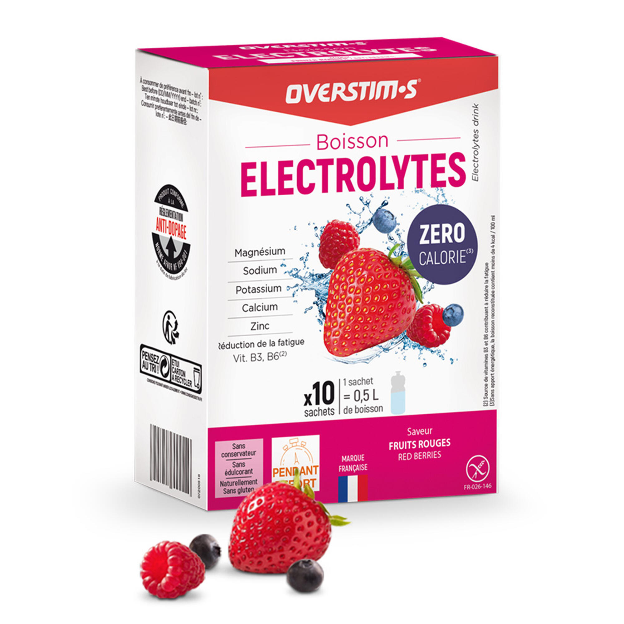 10 x 8 g Zero Calorie Electrolyte Drink Sachets - Red Berry