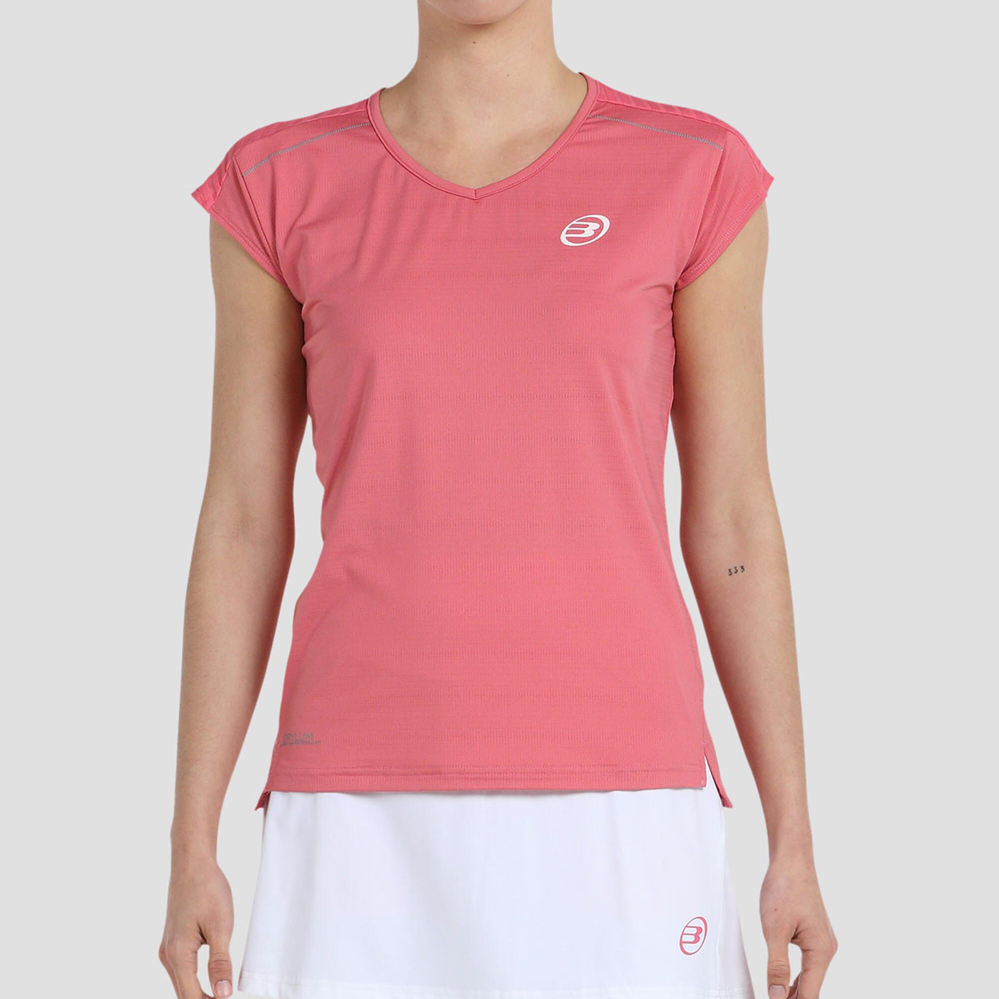 Women's Padel Technical Short-Sleeved T-Shirt Eleva - Pink