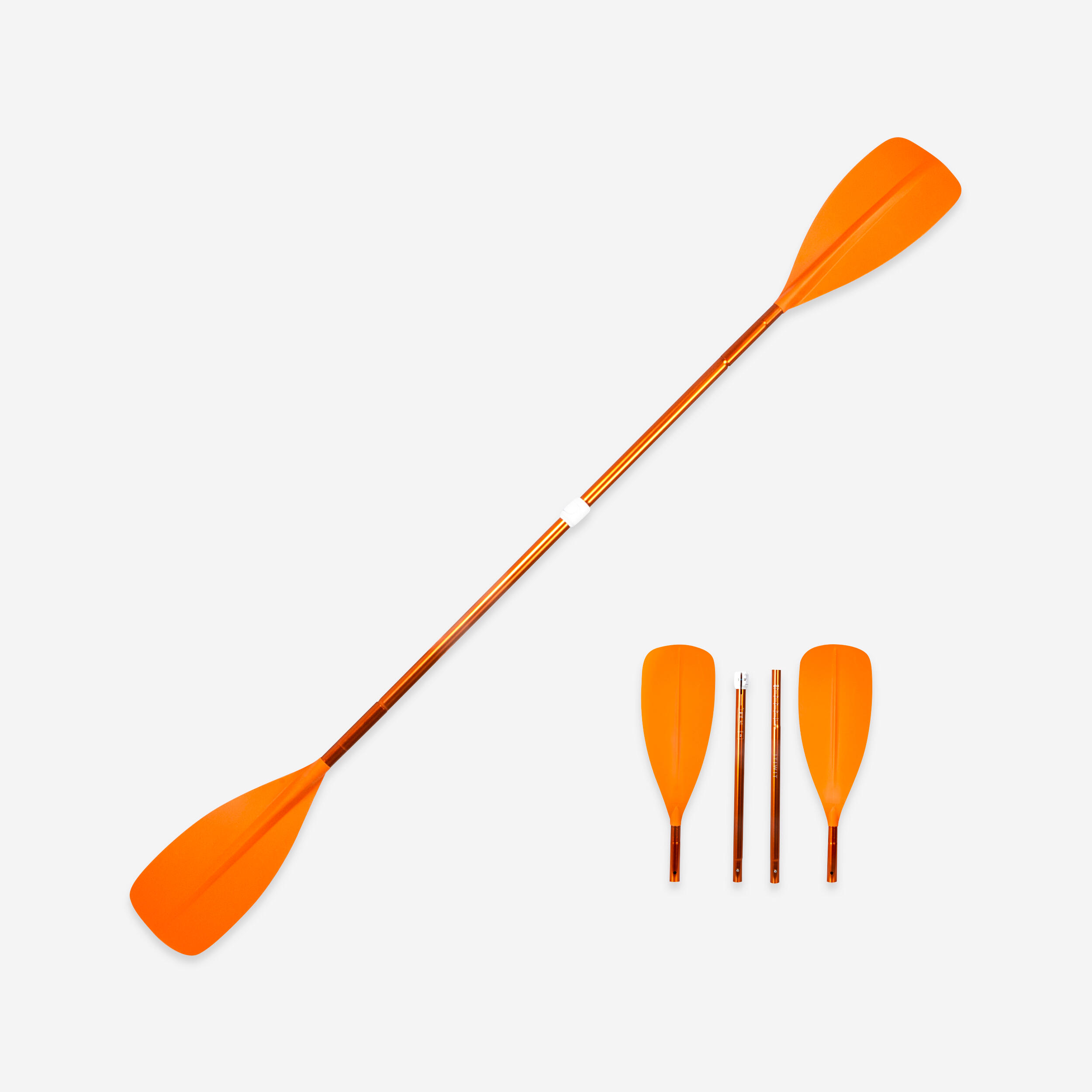 Packraft/kayak symmetrical separable paddle 4 sections 205–2 015 cm