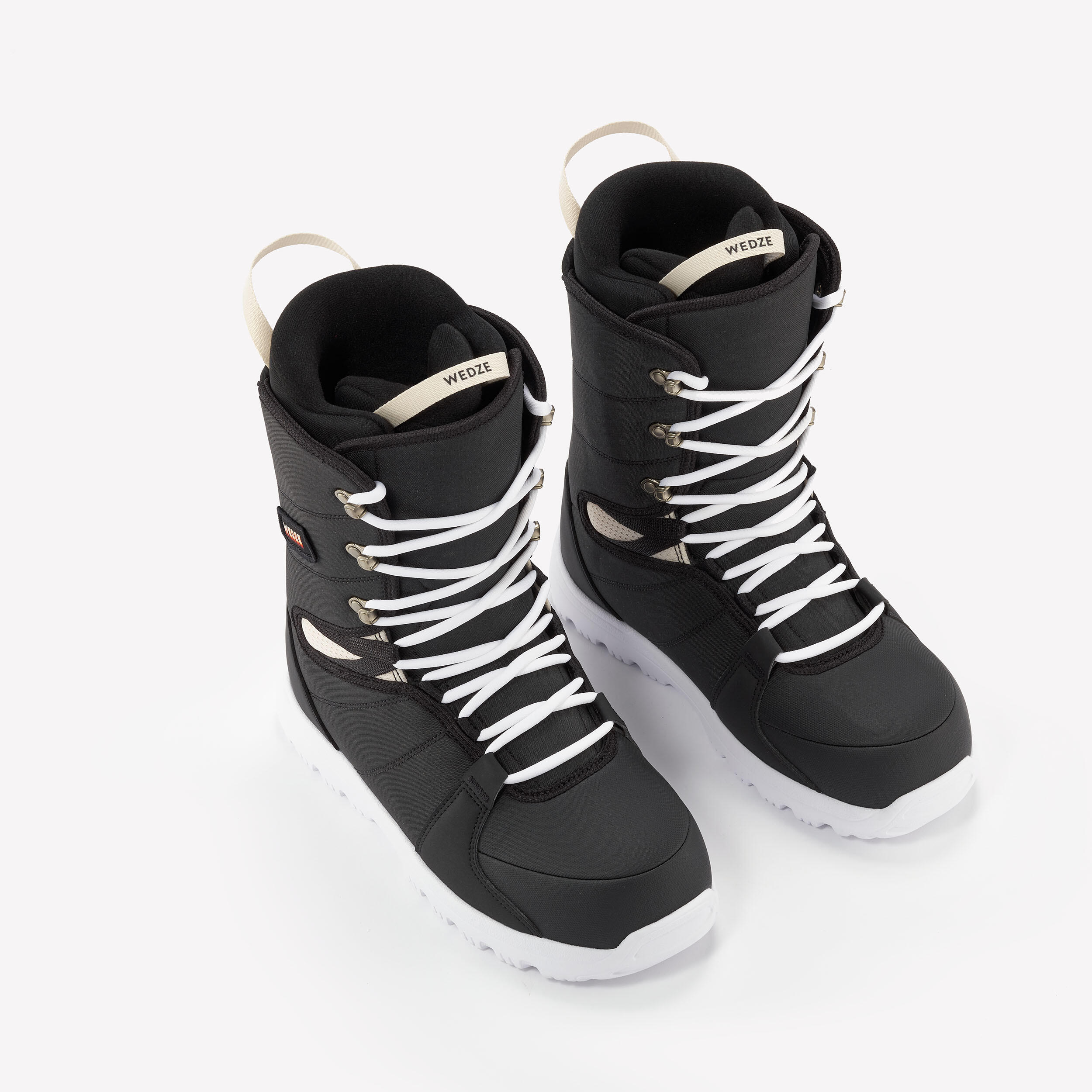 Men’s Comfortable  Flexible Snowboard Boots SNB 100 - Black