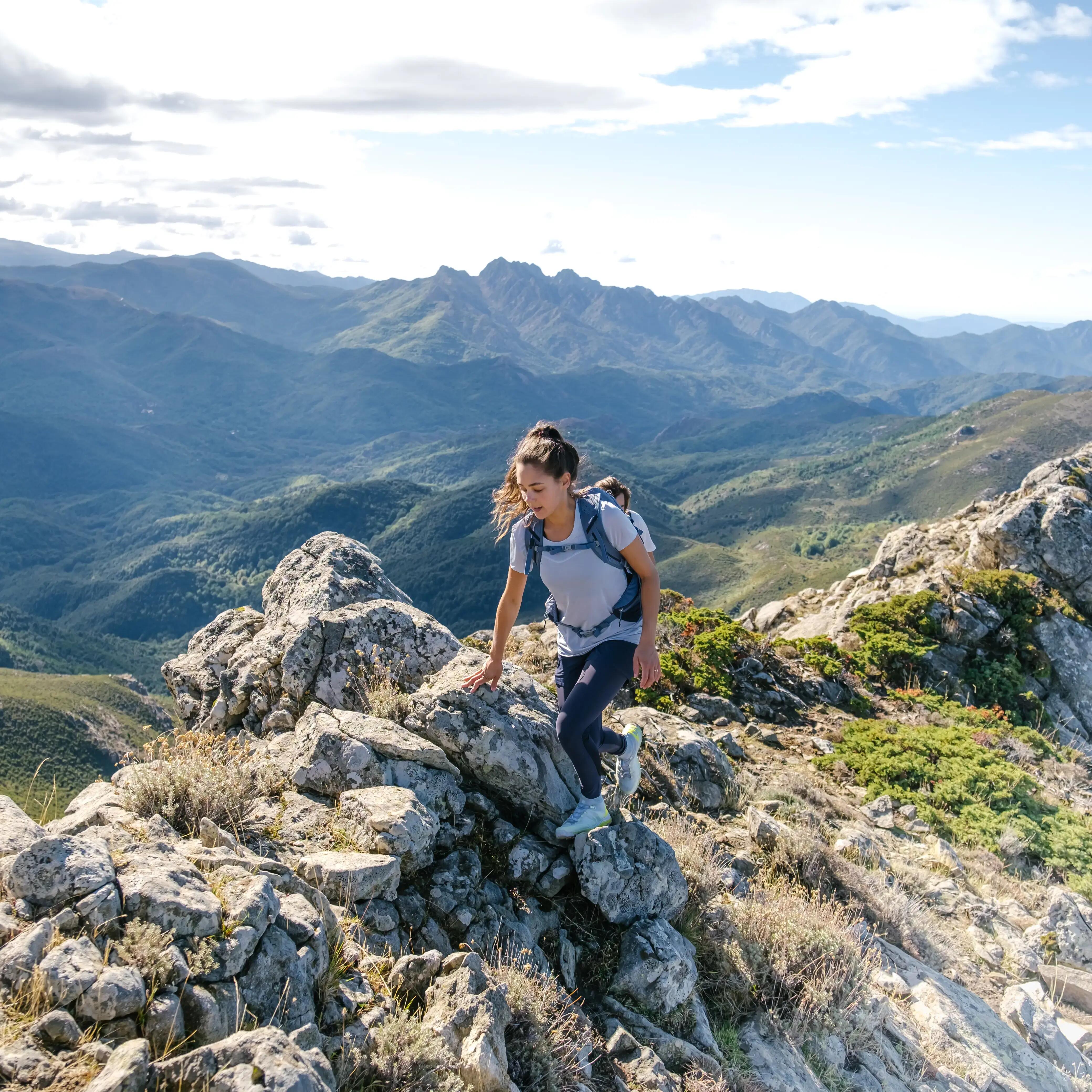 Men's Rapid Hiking Shorts FH 900 - Storm Blue.