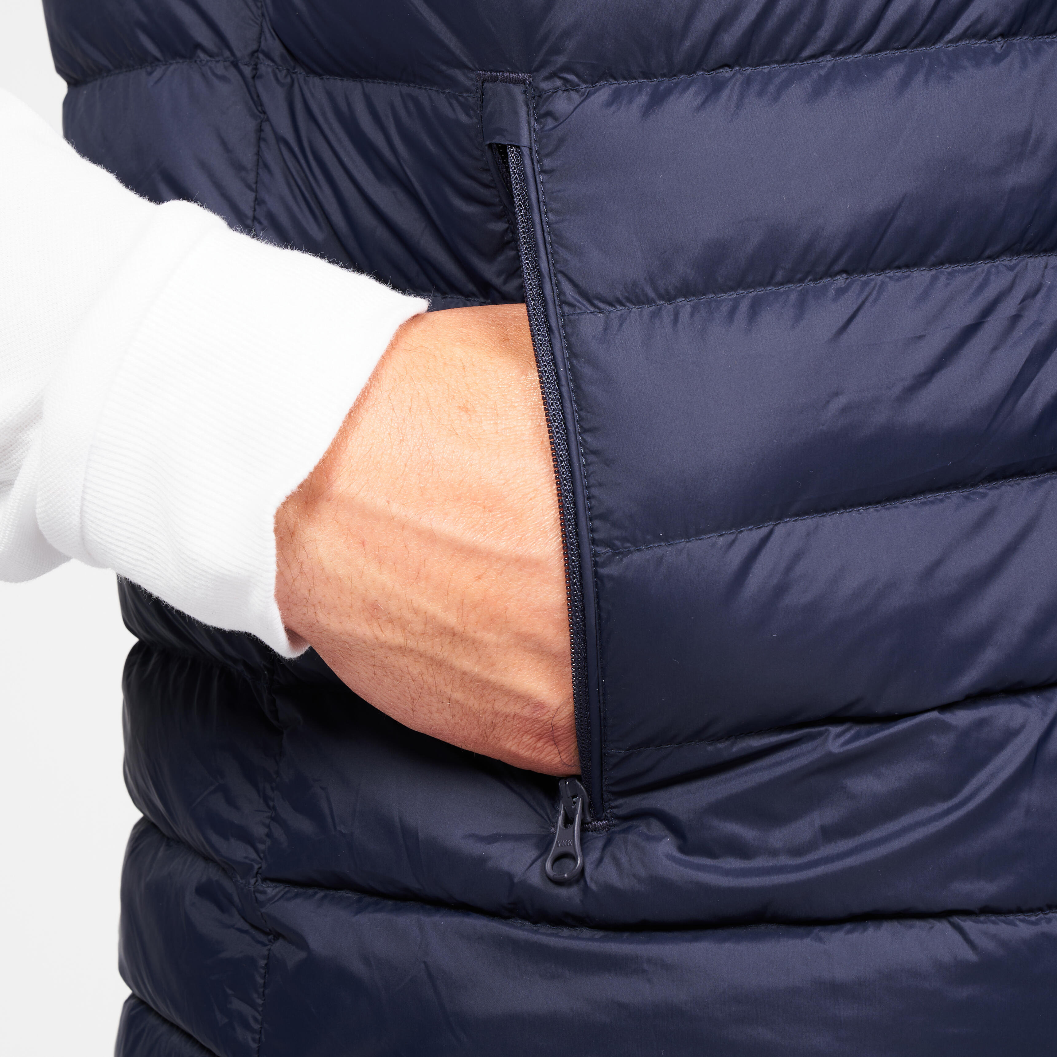 Men's golf sleeveless down jacket - MW500 navy blue