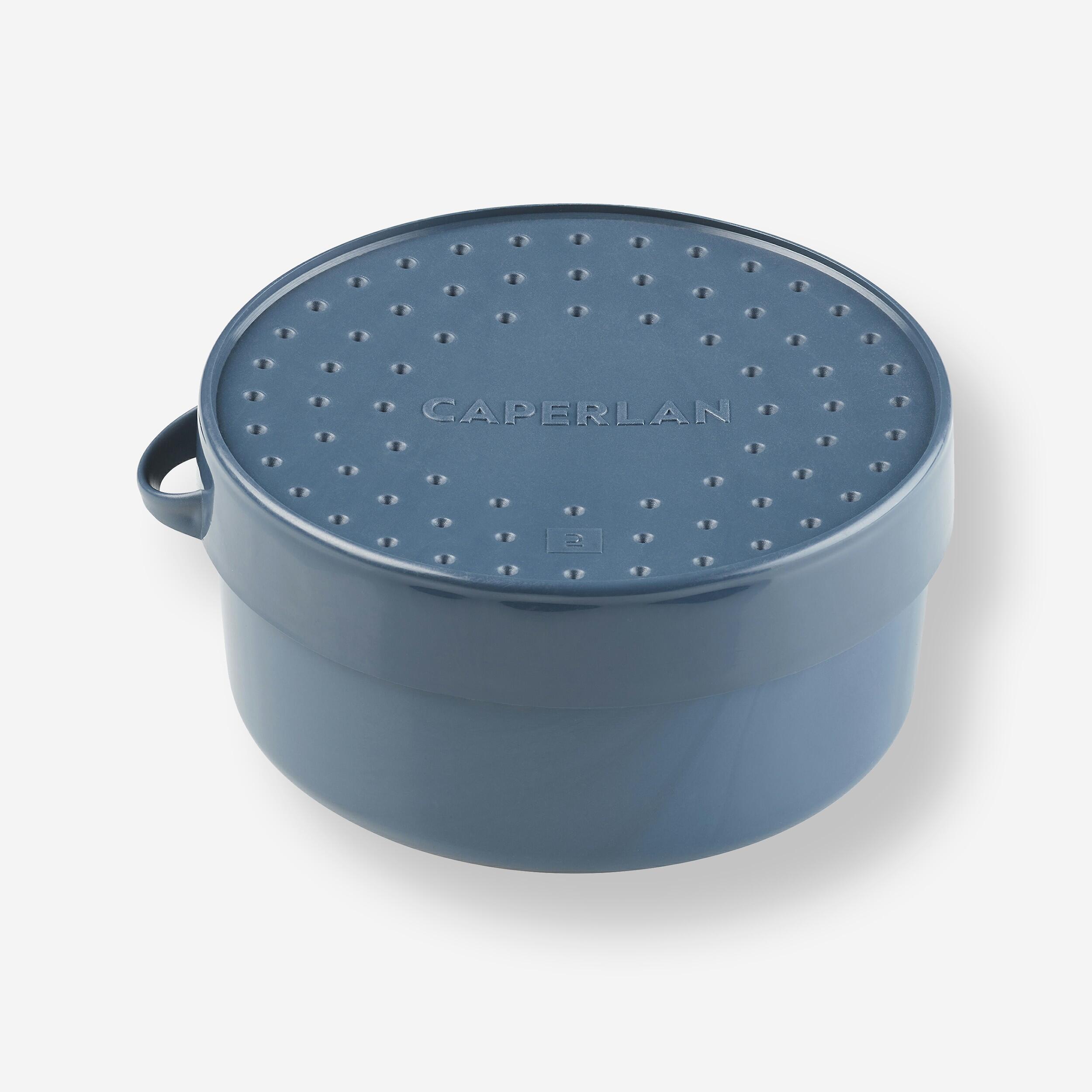 ROUND BAIT BOX 80MM DIAMETER WITH A LID WITH HOLES LVB 0.2L