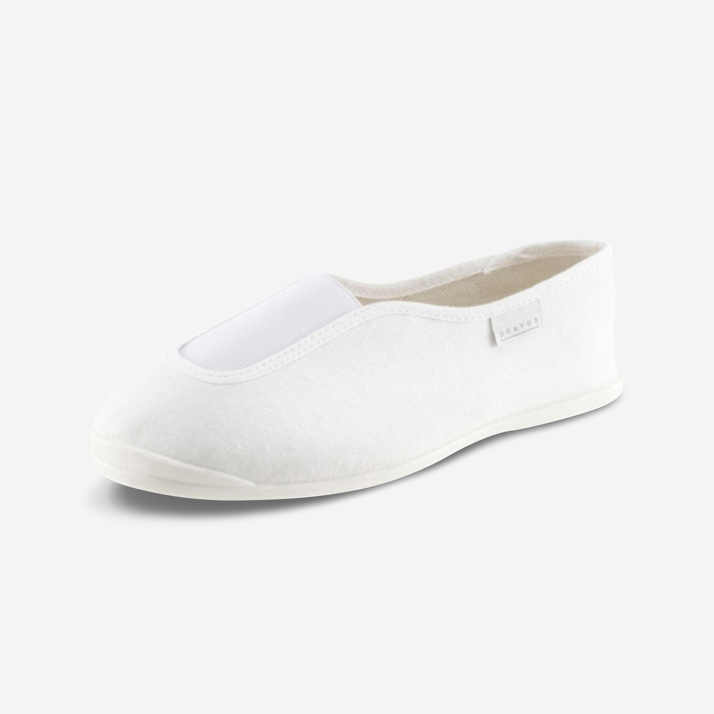 Girls' & Boys' Fabric Gym Shoes - White