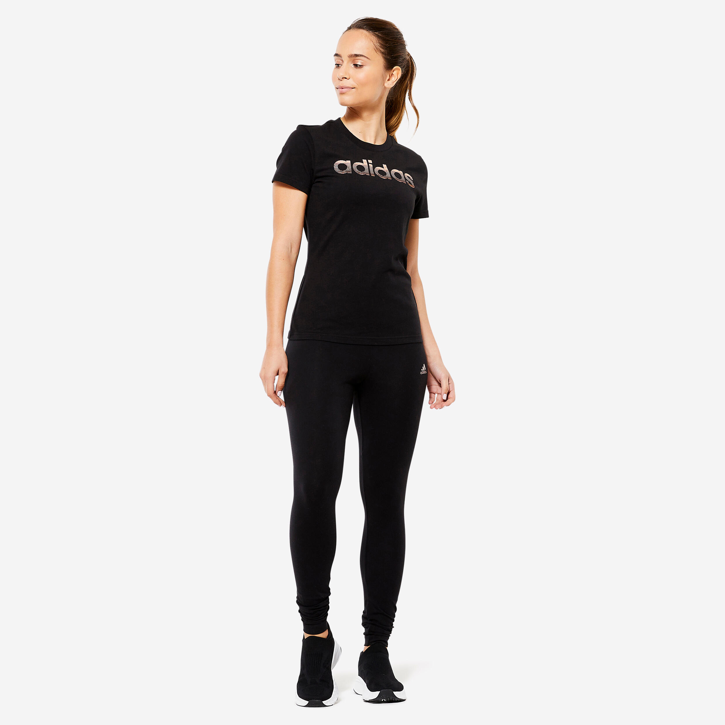 Women's Low-Impact Fitness Leggings - Black