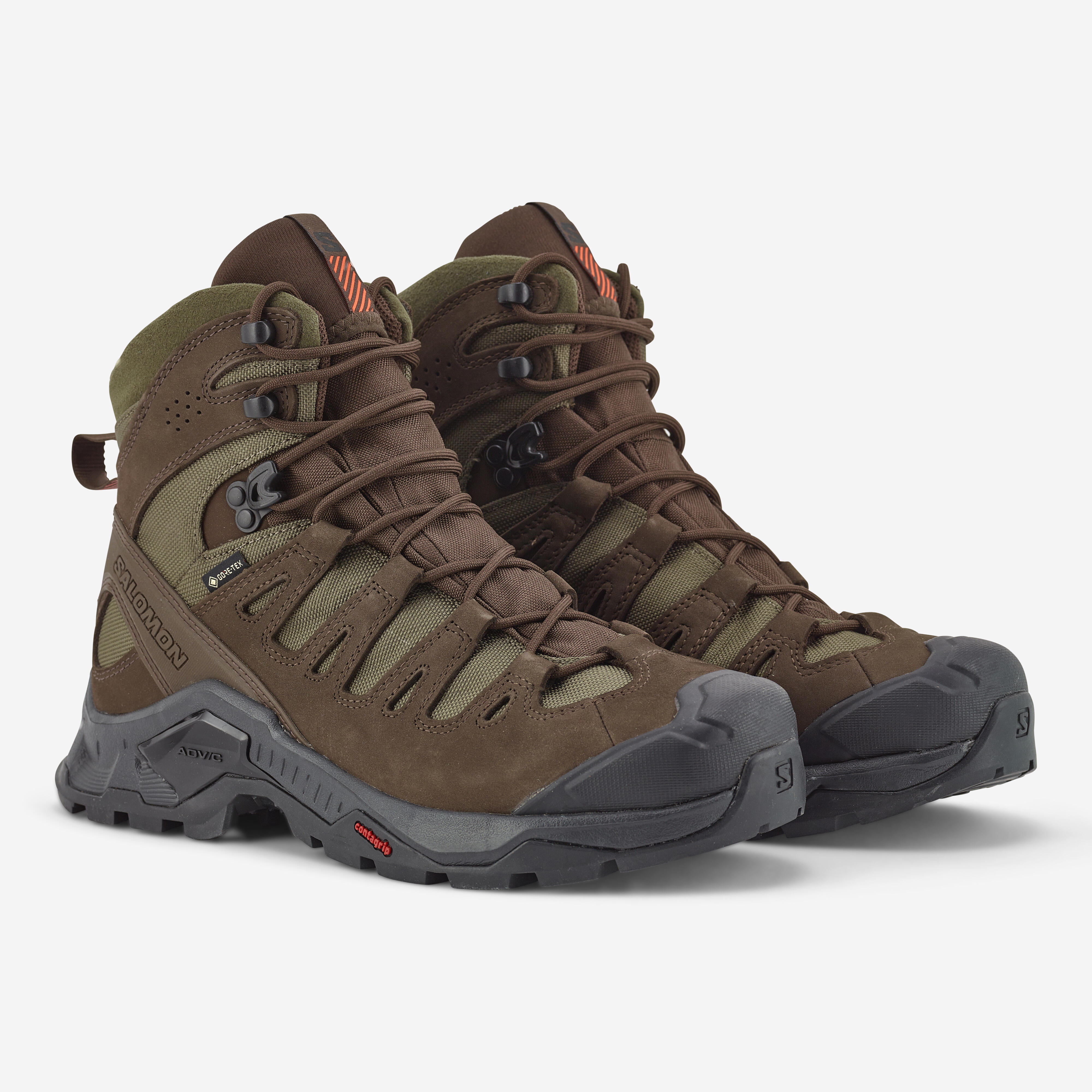 Men's waterproof hunting boots Salomon Quest Tracker GTX brown