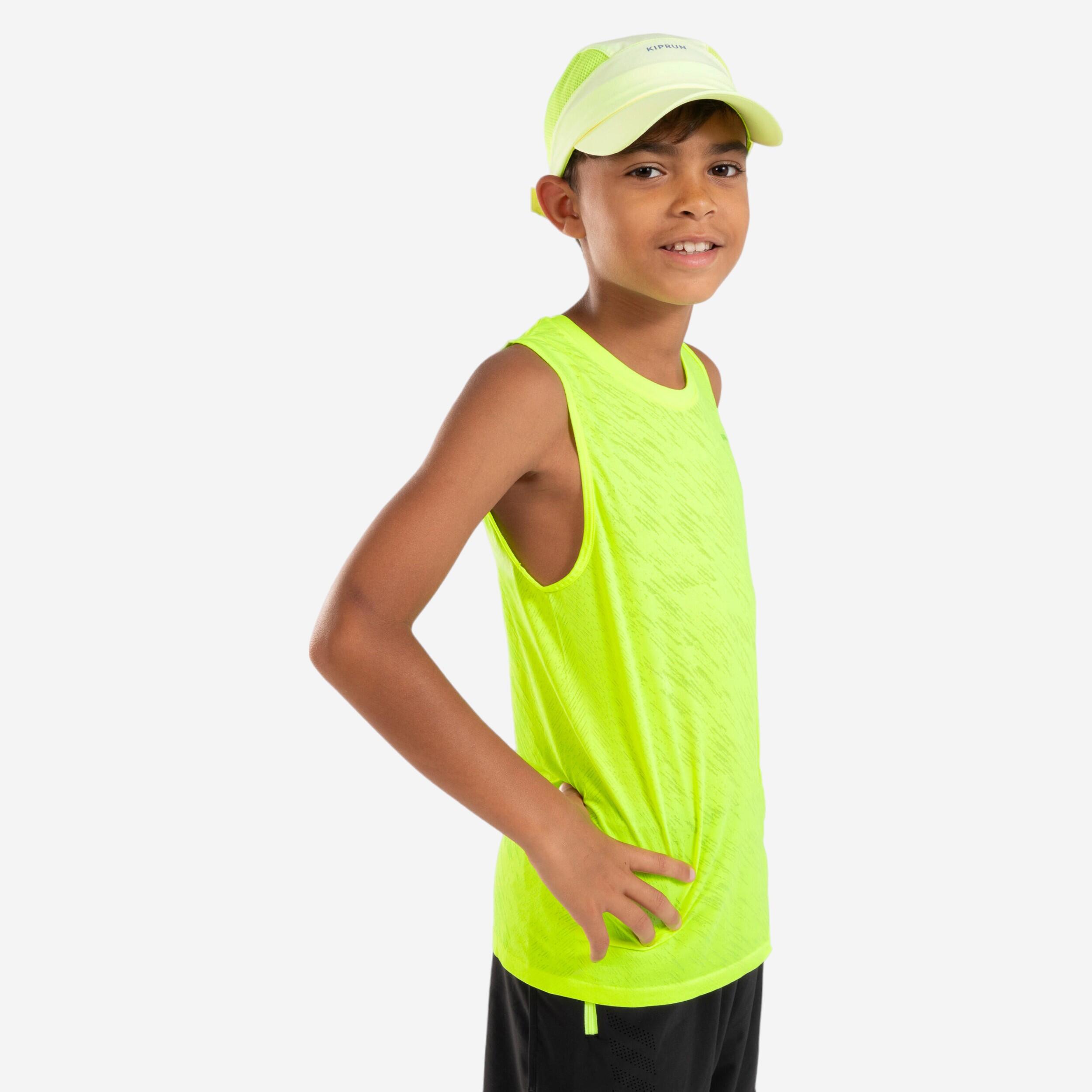 RUN DRY breathable children's running cap - yellow