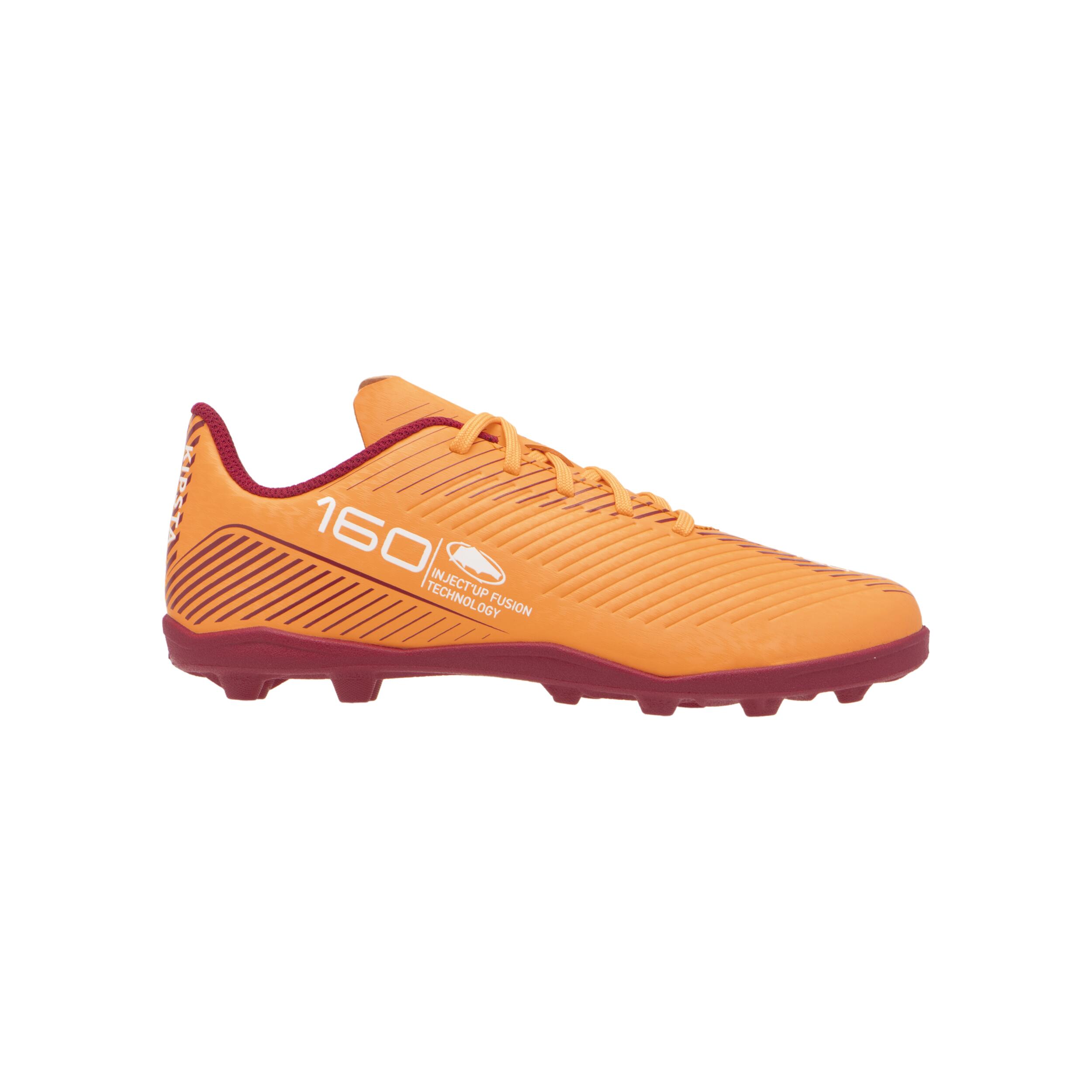 Kids' Lace-Up Football Boots 160 AG/FG - Orange
