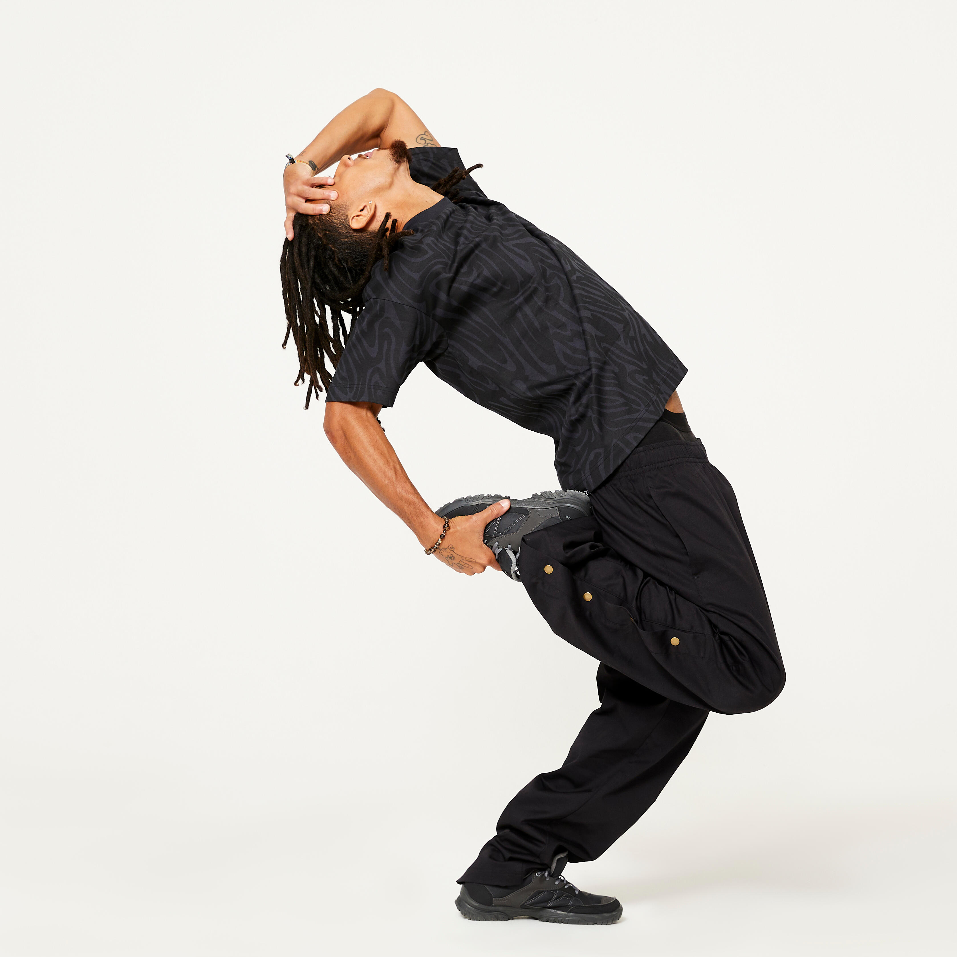 Wide Breakdancing Bottoms - Black