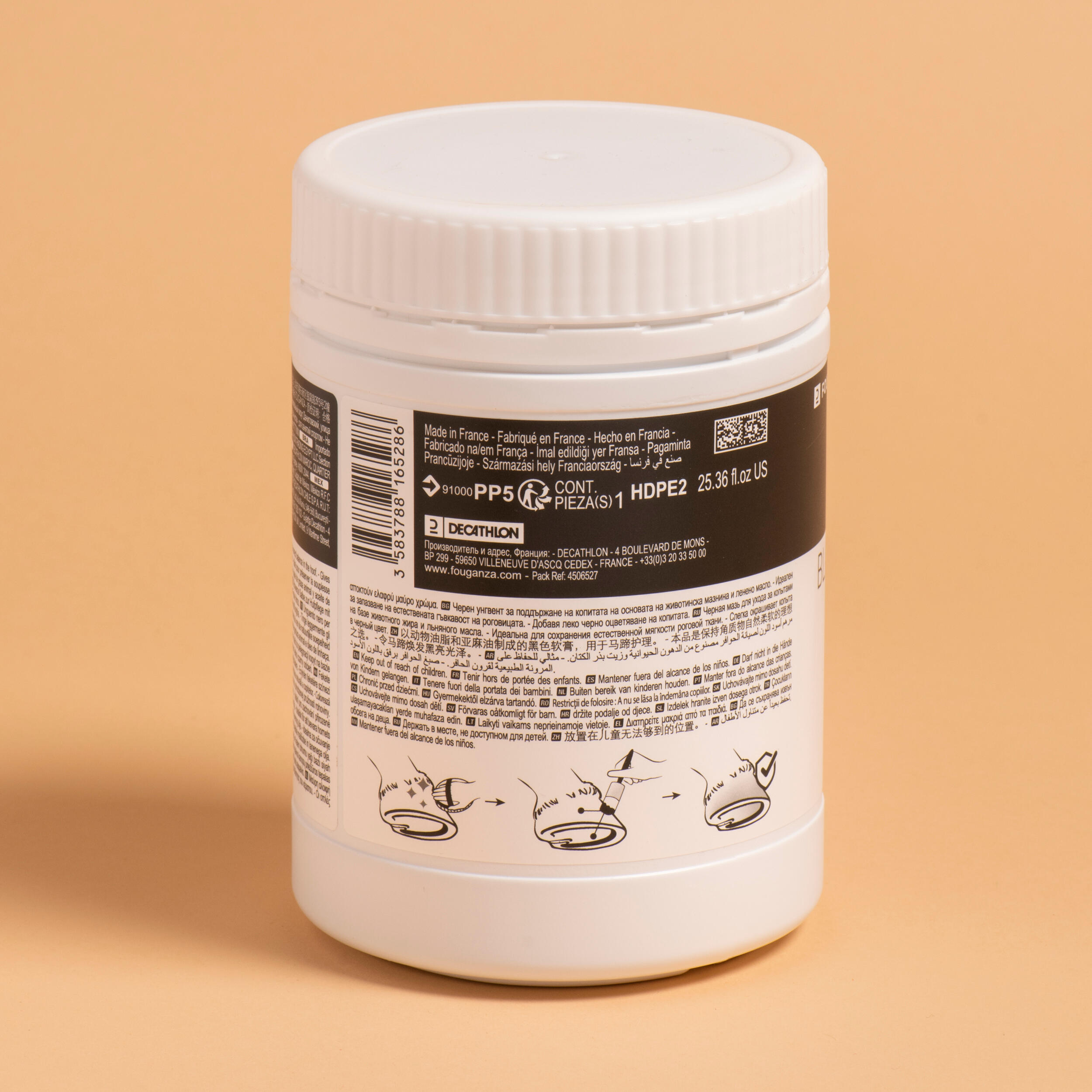 Hoof Grease for Horse and Pony Care Ointment 750 ml - Black