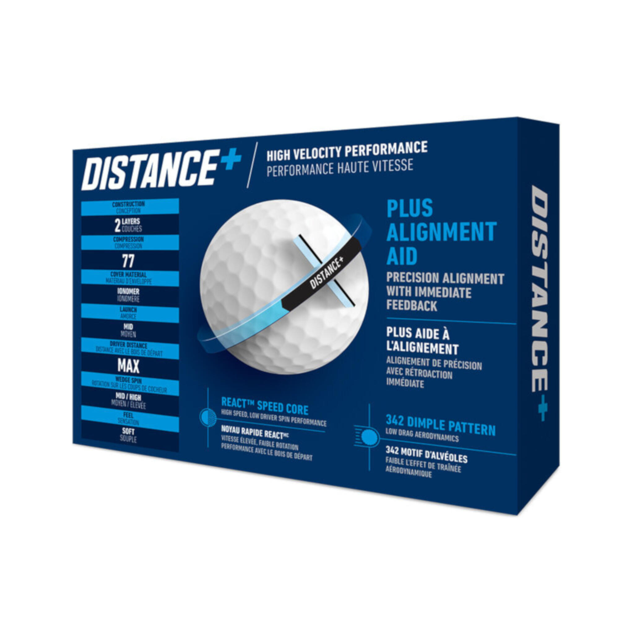 Golf balls x12 - TAYLORMADE Distance+ white