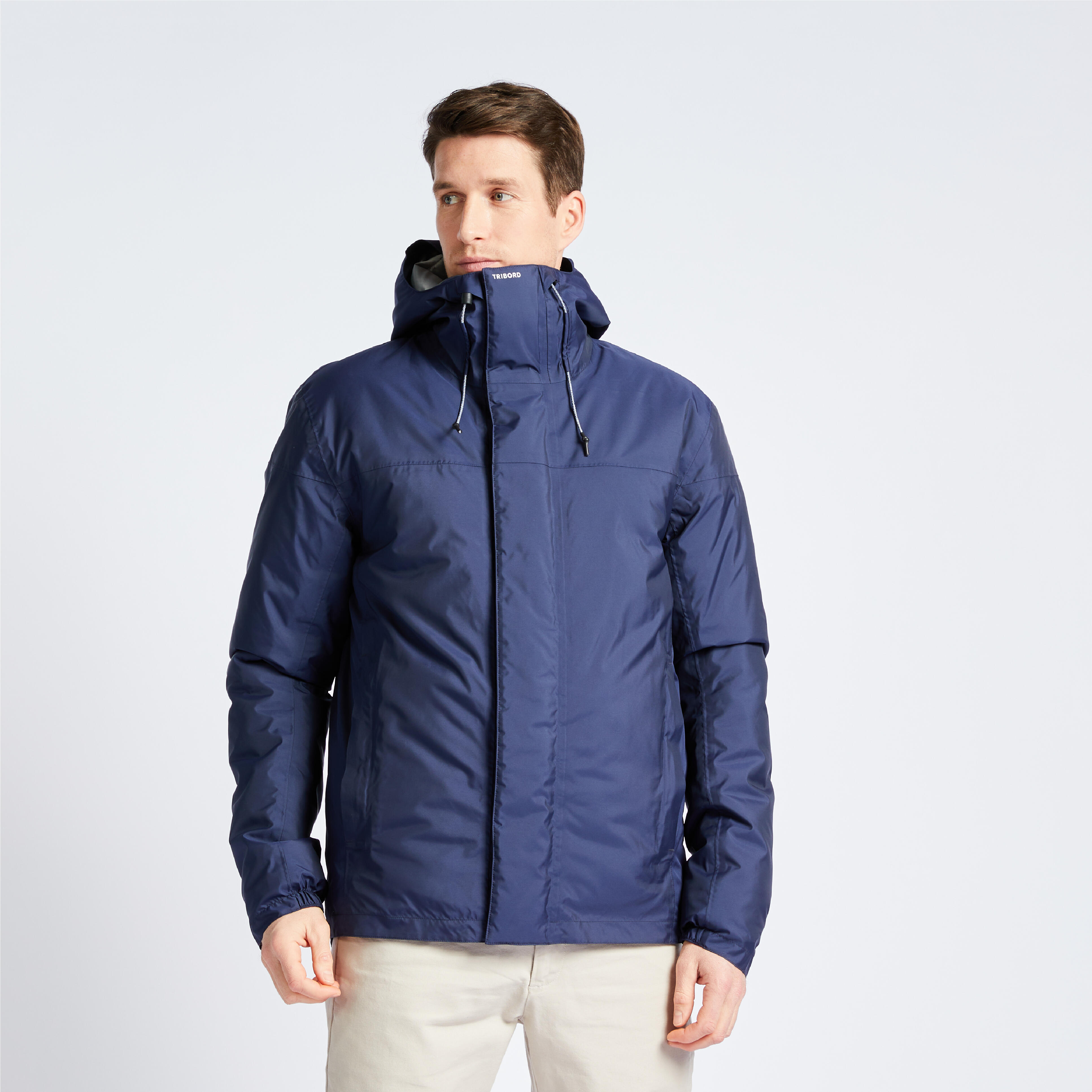 Men's waterproof sailing and rain jacket SAILING 100 Navy blue