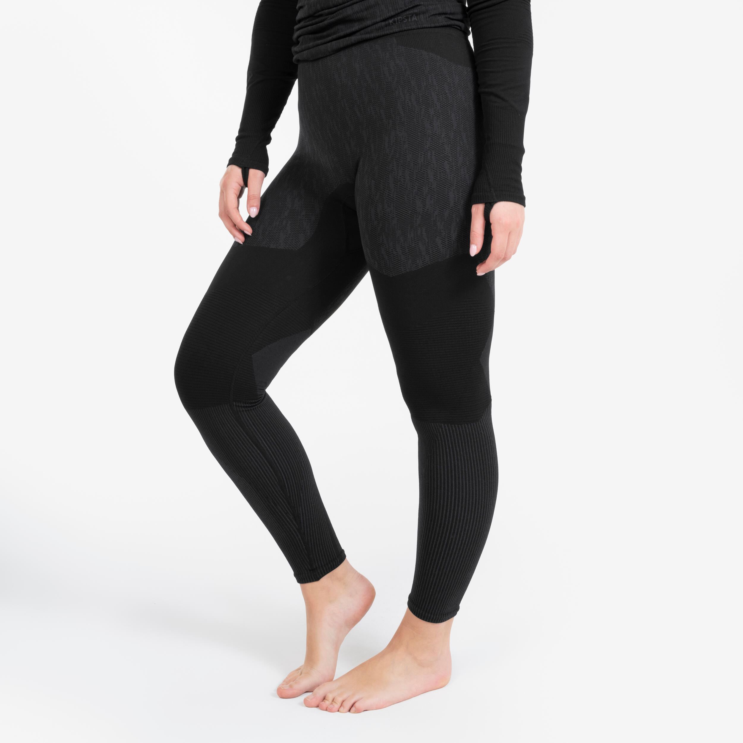 Adult Thermal Base Layer Leggings Keepdry - Black